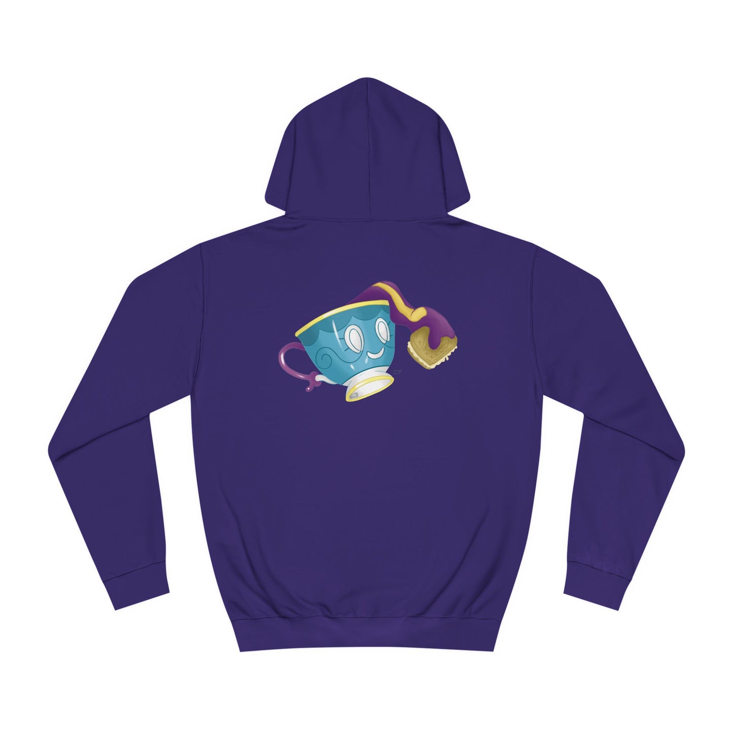 Ghostly Teacup w/ Biscuit Character Print Unisex Hoodie
