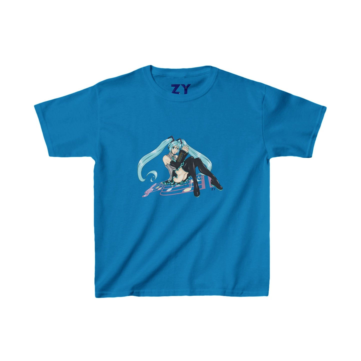 V: Miku Character Print Kid's Fine Jersey Tee