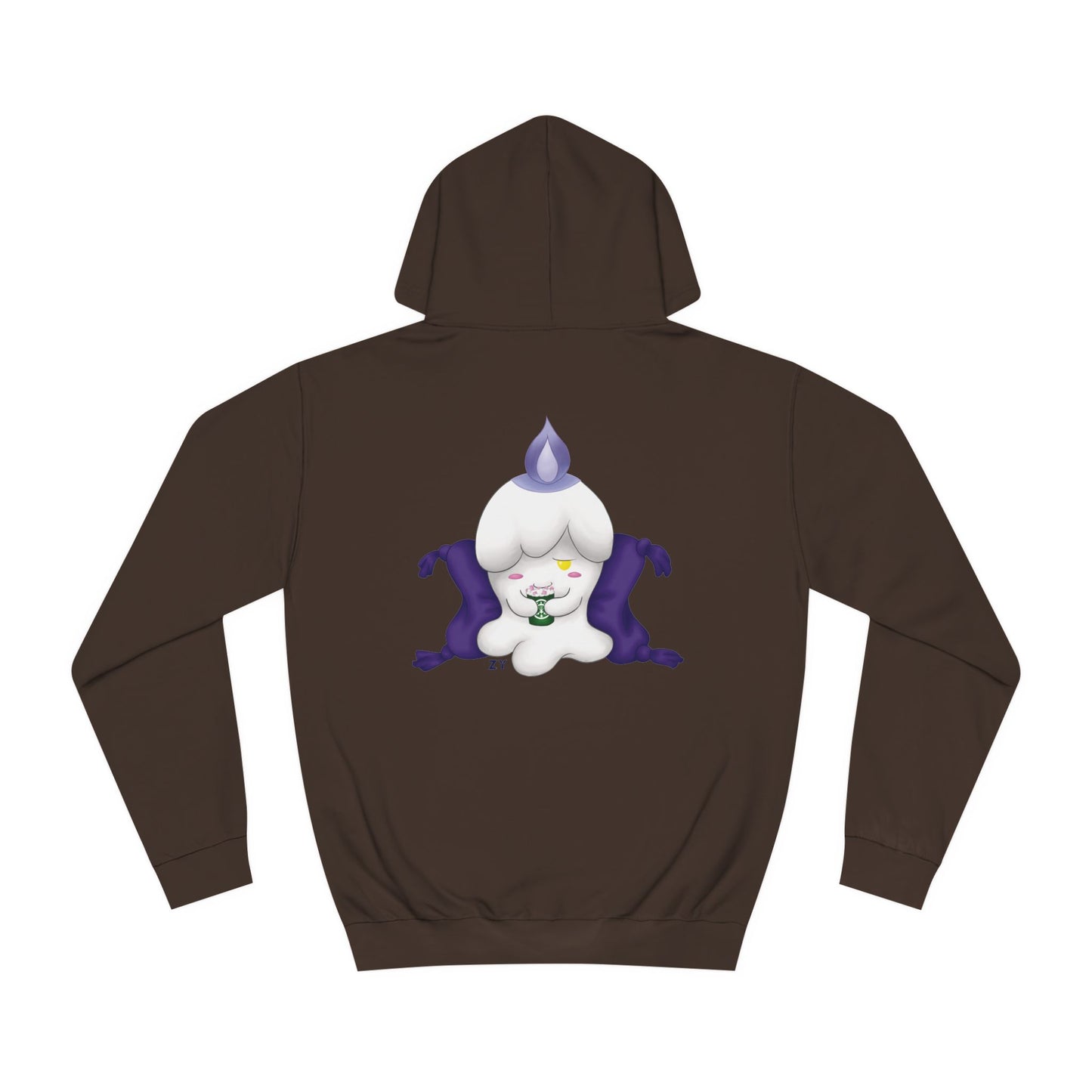 Ghost Monster Candle w/ Hot Chocolate Character Print Unisex Hoodie
