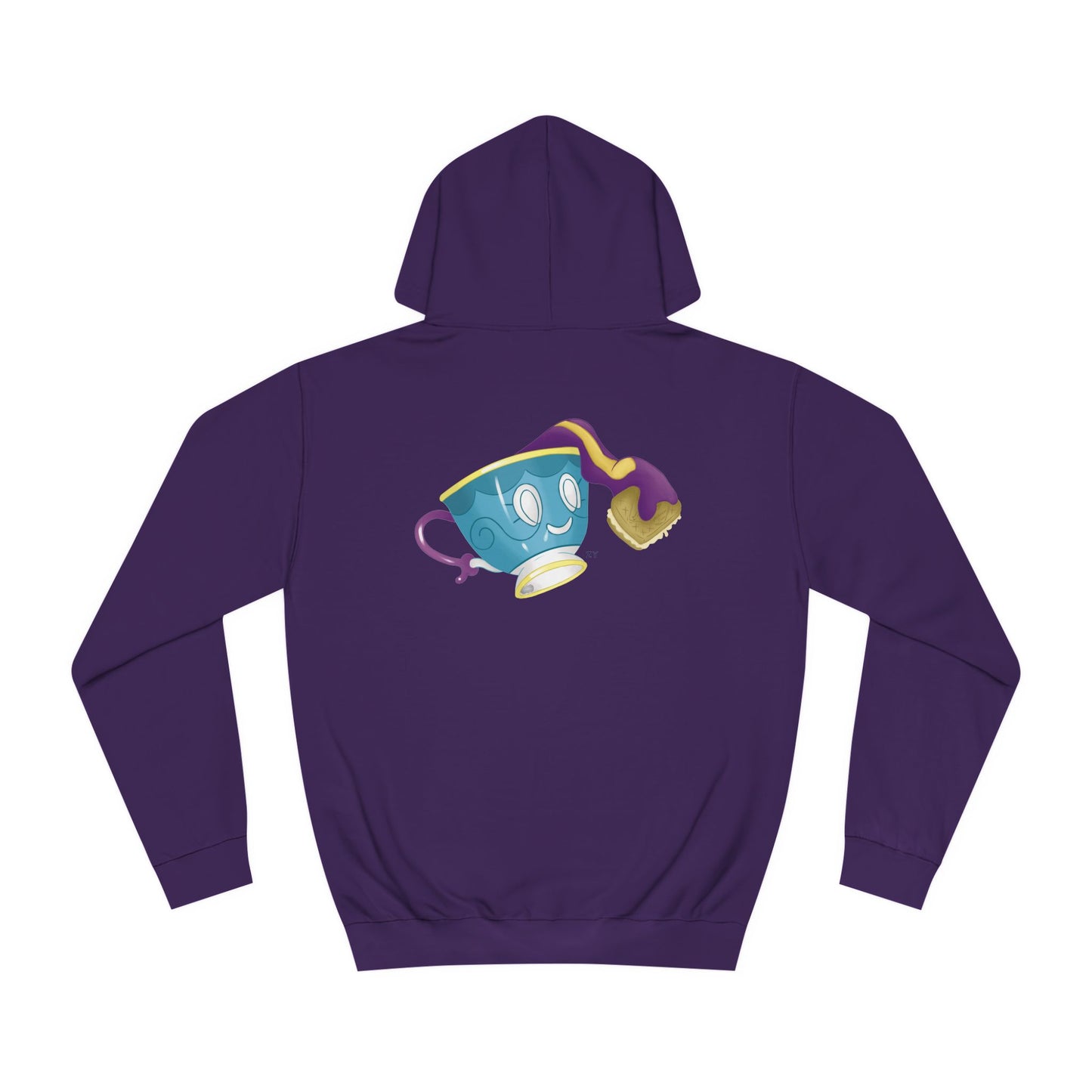Ghostly Teacup w/ Biscuit Character Print Unisex Hoodie