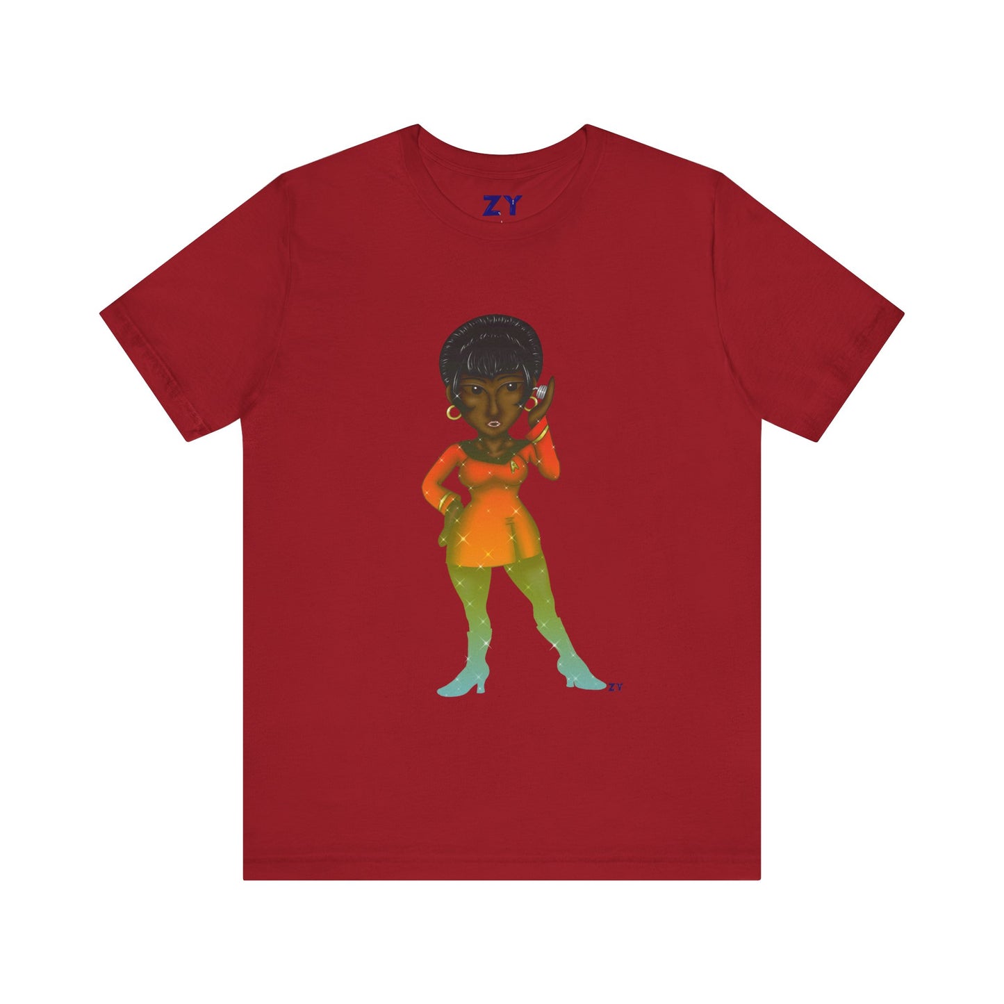 Uhura SD Fanart Print Unisex Jersey Short Sleeve Tee