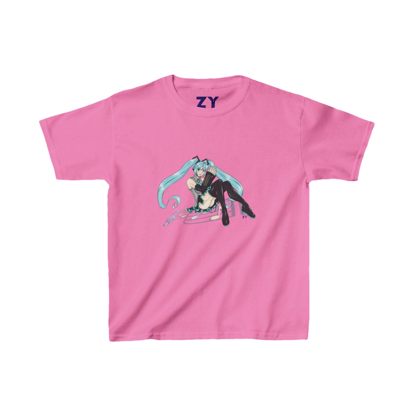 V: Miku Character Print Kid's Fine Jersey Tee