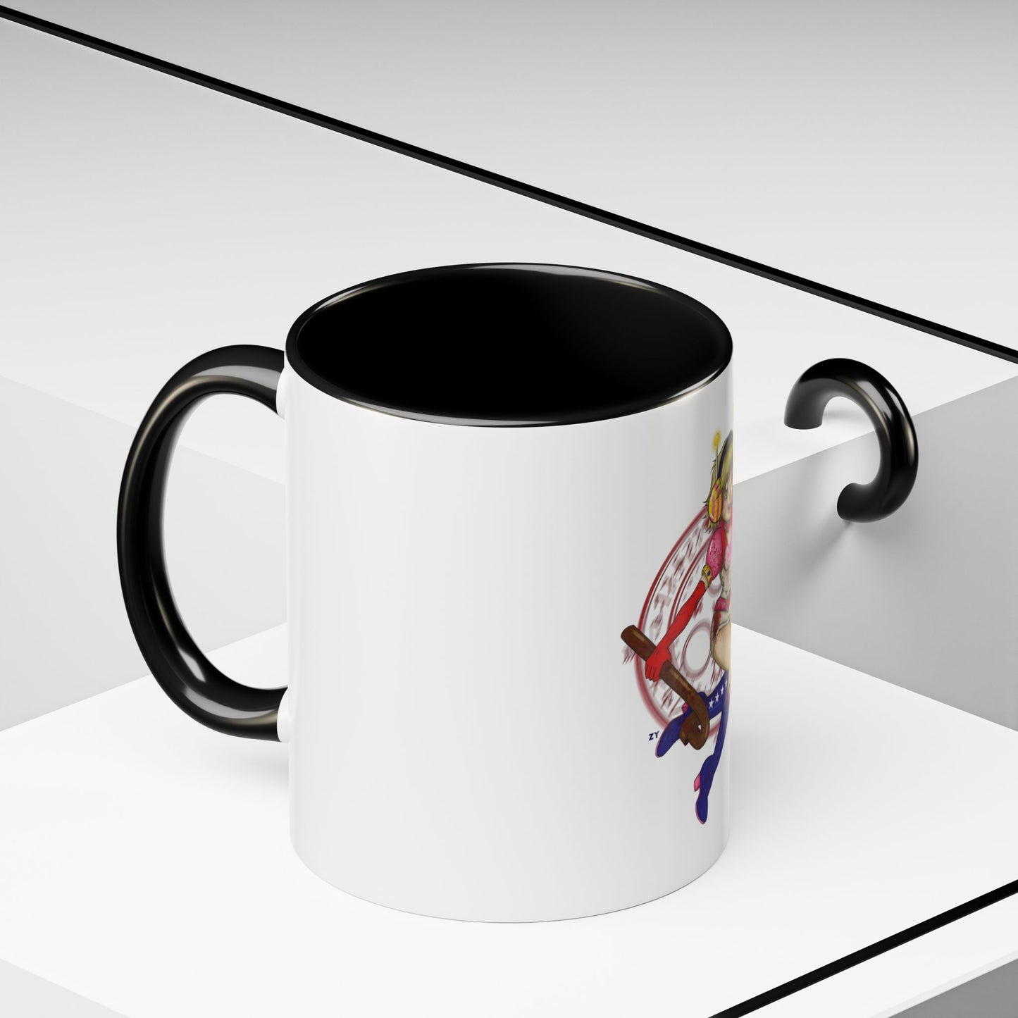 SH3 Princess Heart Heather Two-Tone Coffee Mugs, 15oz