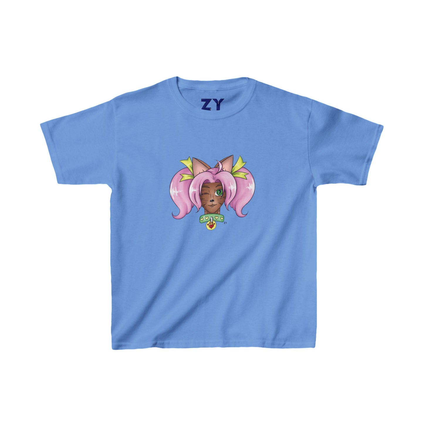 Cute Cat Girl Kid's Fine Jersey Tee