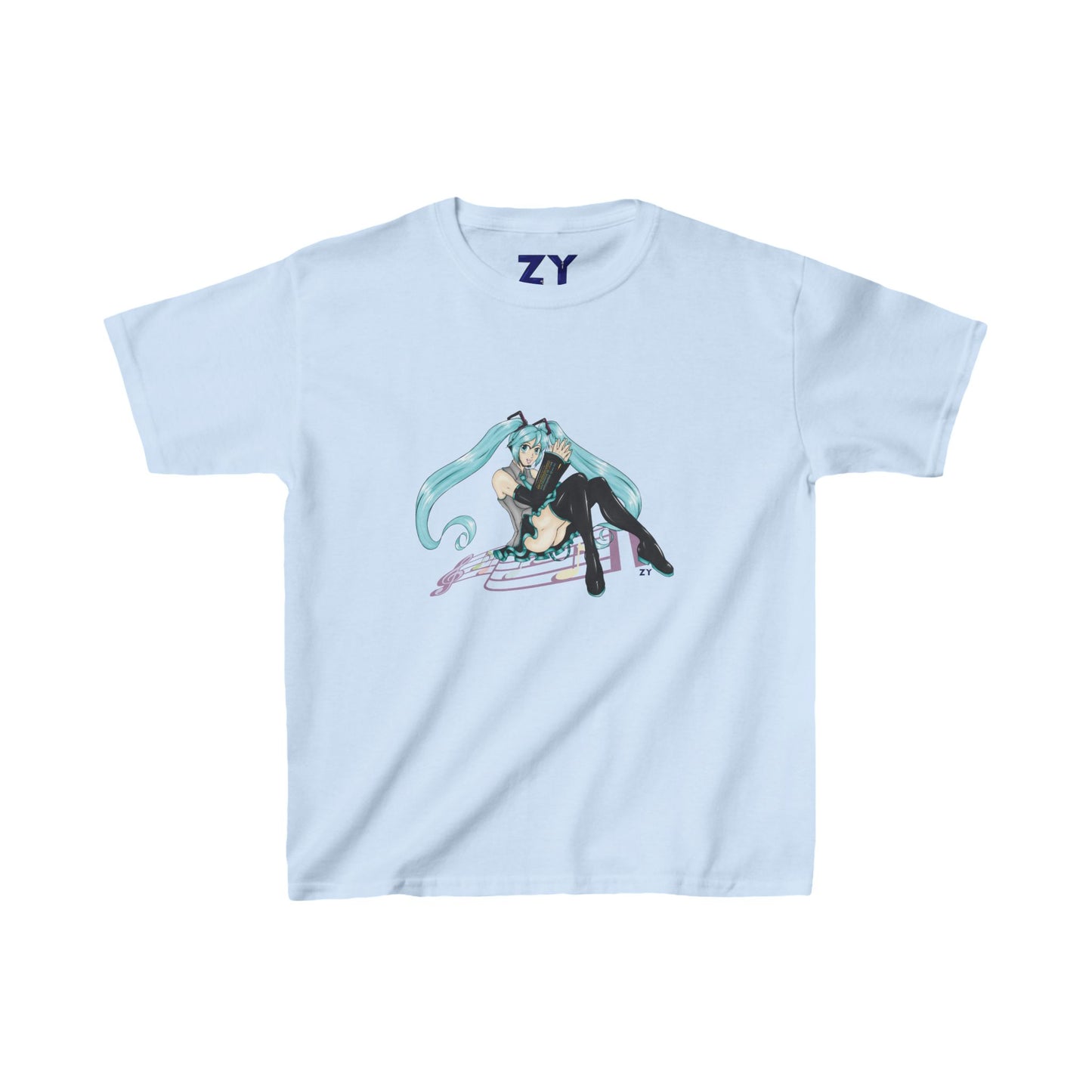 V: Miku Character Print Kid's Fine Jersey Tee