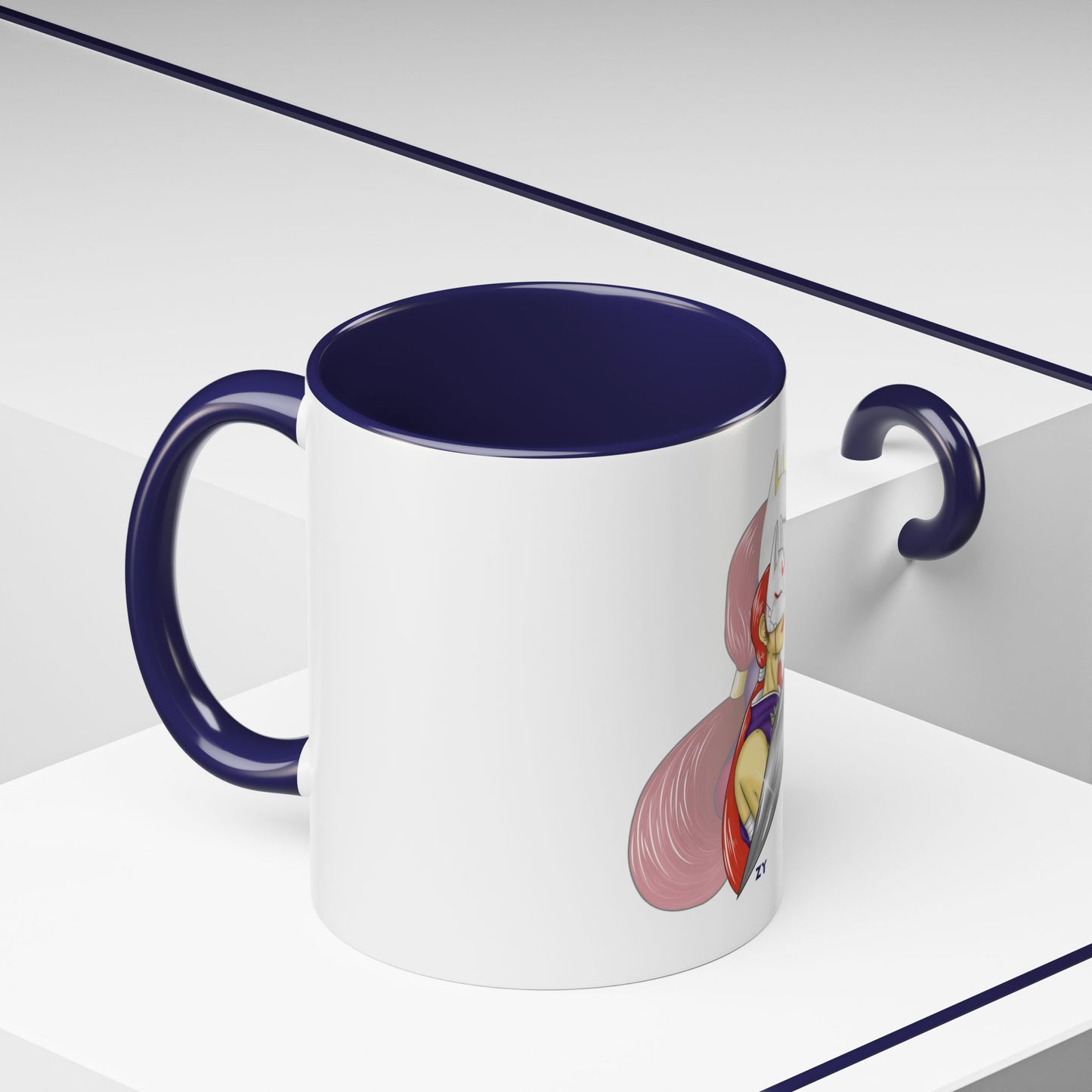 TEK Kunimitsu Two-Tone Coffee Mugs, 15oz