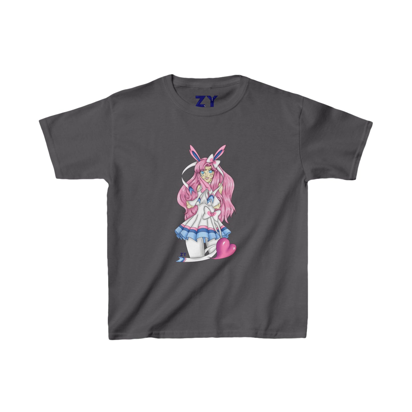 Sylve Girl Kawaii Interpretive Character Print Kid's Fine Jersey Tee