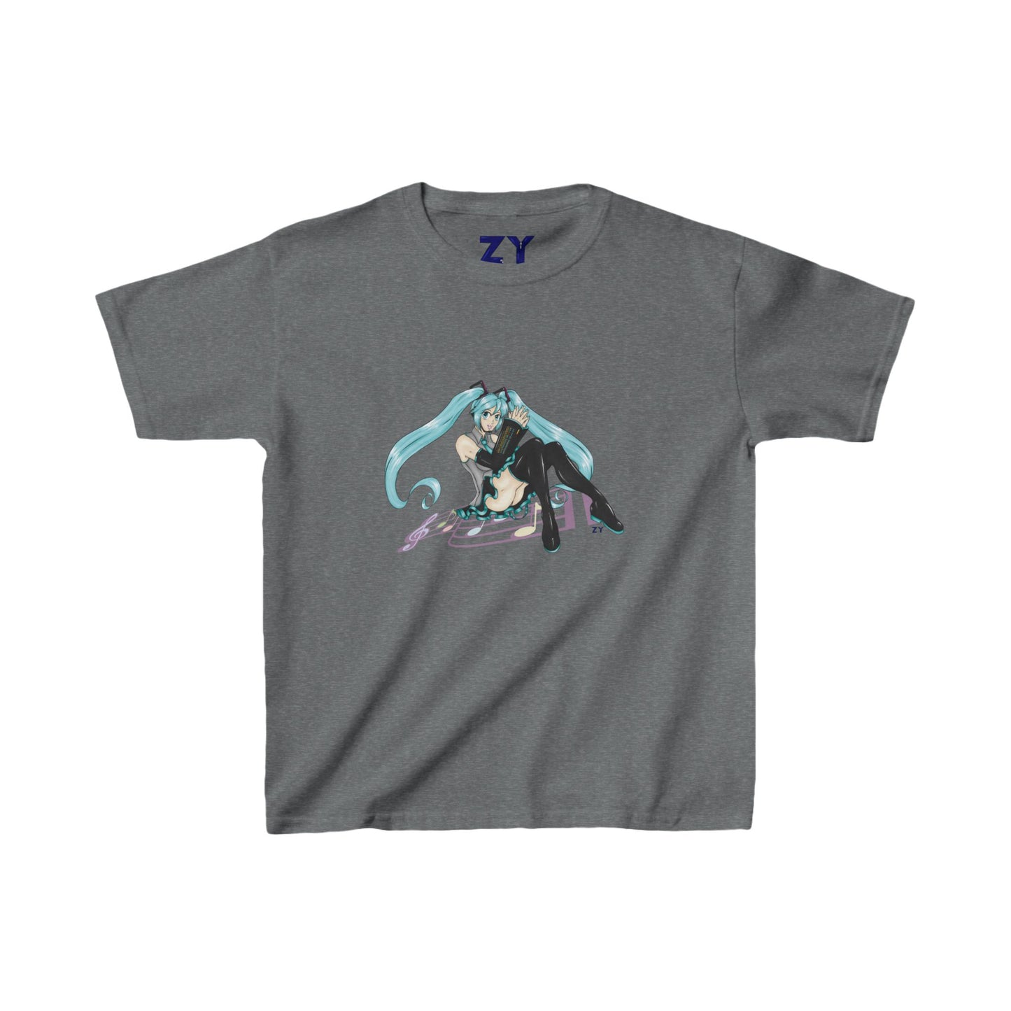 V: Miku Character Print Kid's Fine Jersey Tee