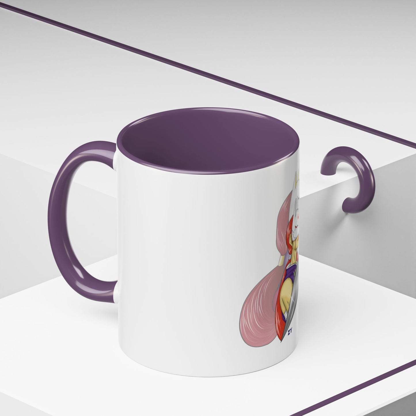 TEK Kunimitsu Two-Tone Coffee Mugs, 15oz