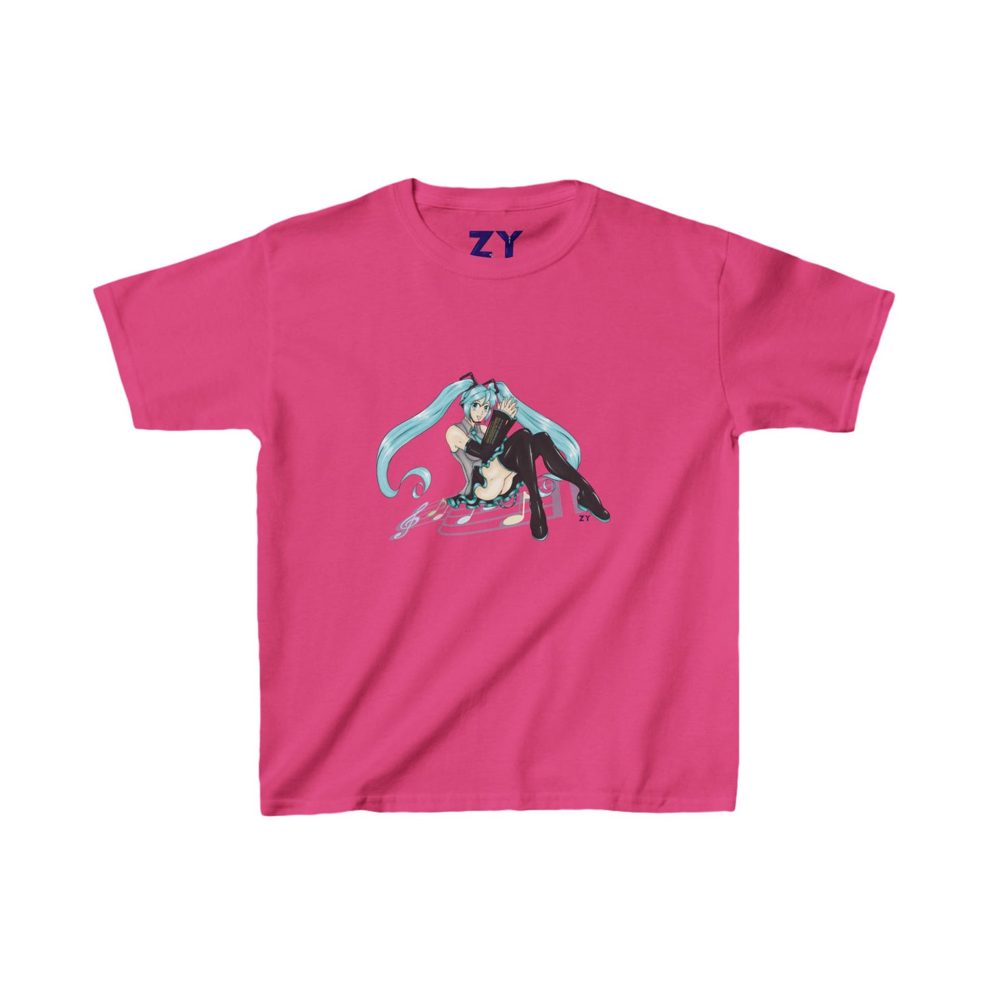 V: Miku Character Print Kid's Fine Jersey Tee