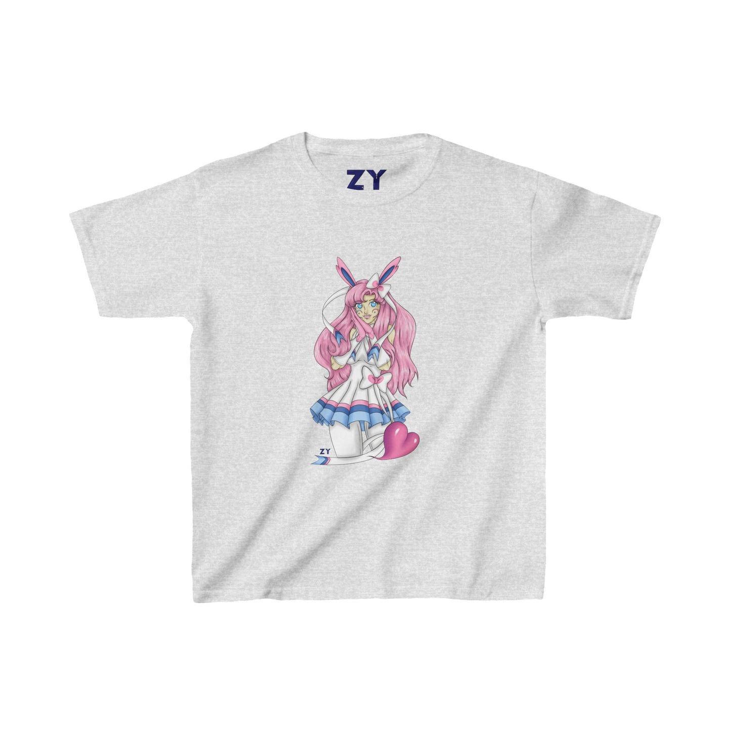 Sylve Girl Kawaii Interpretive Character Print Kid's Fine Jersey Tee