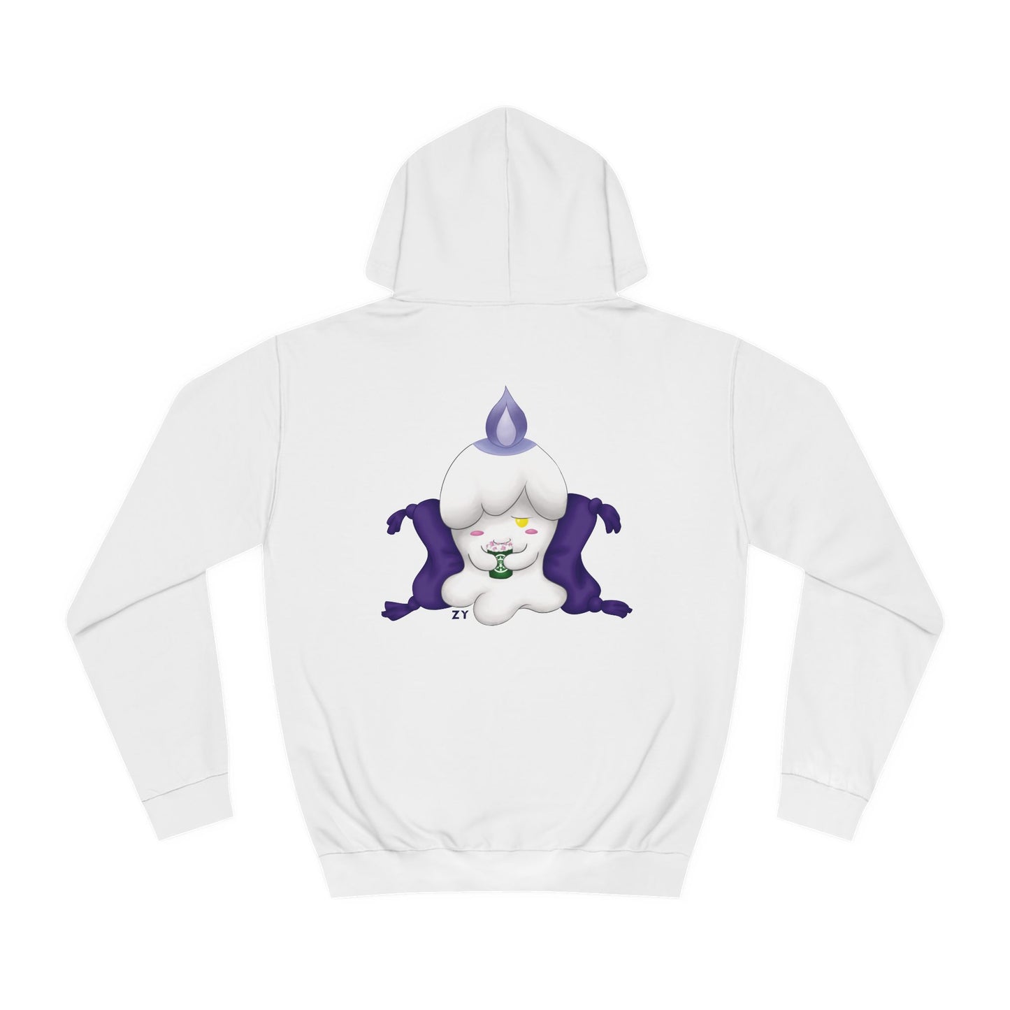 Ghost Monster Candle w/ Hot Chocolate Character Print Unisex Hoodie