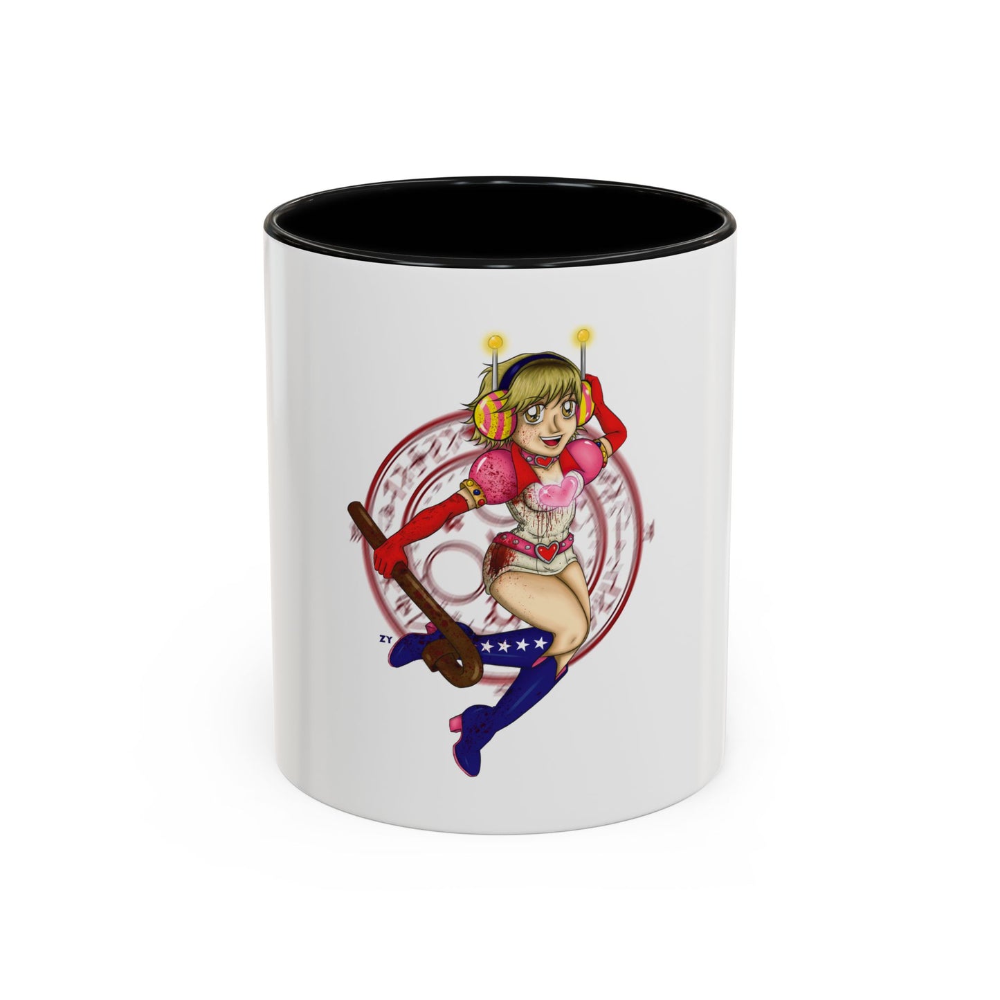 SH3 Princess Heart Heather Two-Tone Coffee Mugs, 15oz