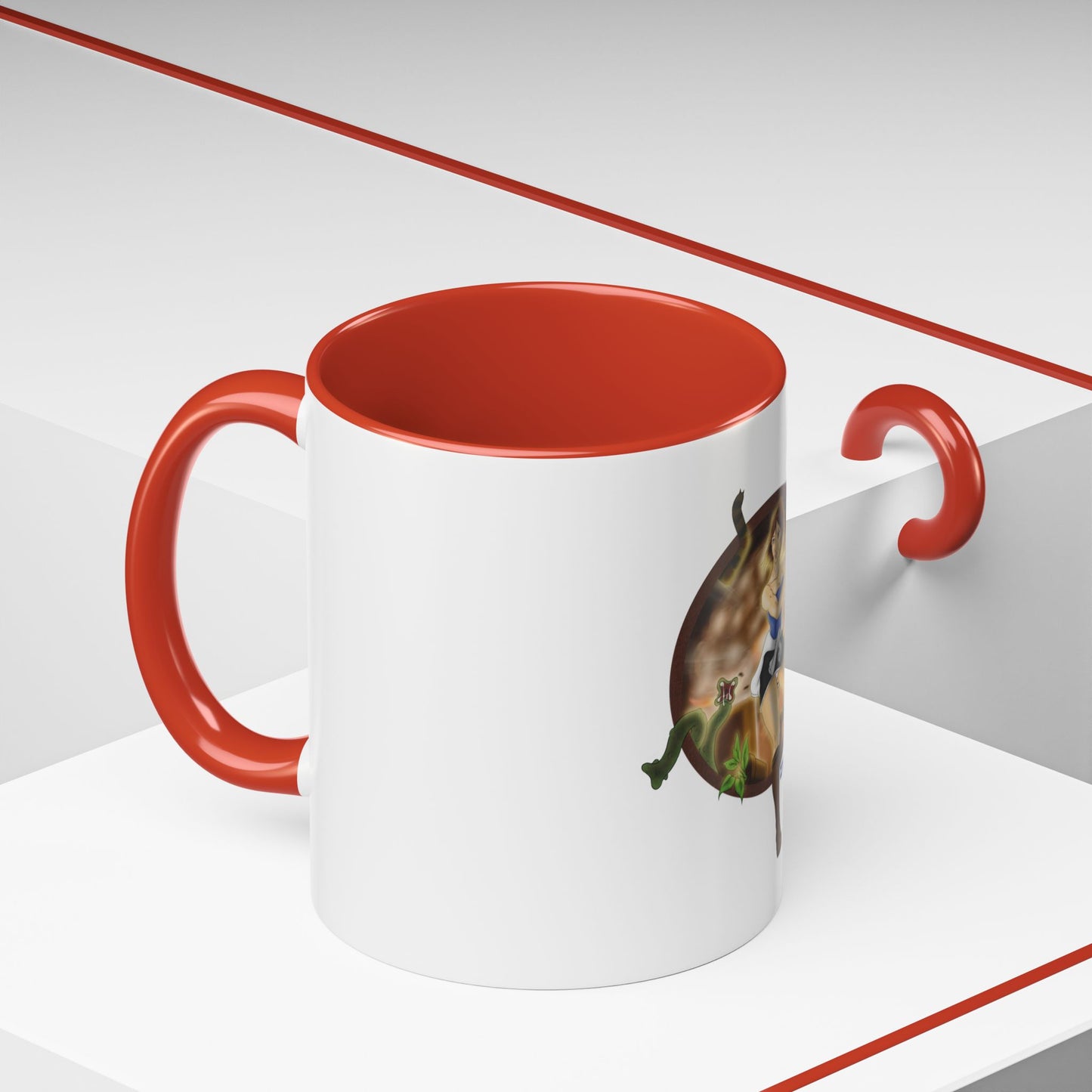 OG RE3 Jill Last Escape Character Print Fanart Two-Tone Coffee Mugs, 15oz