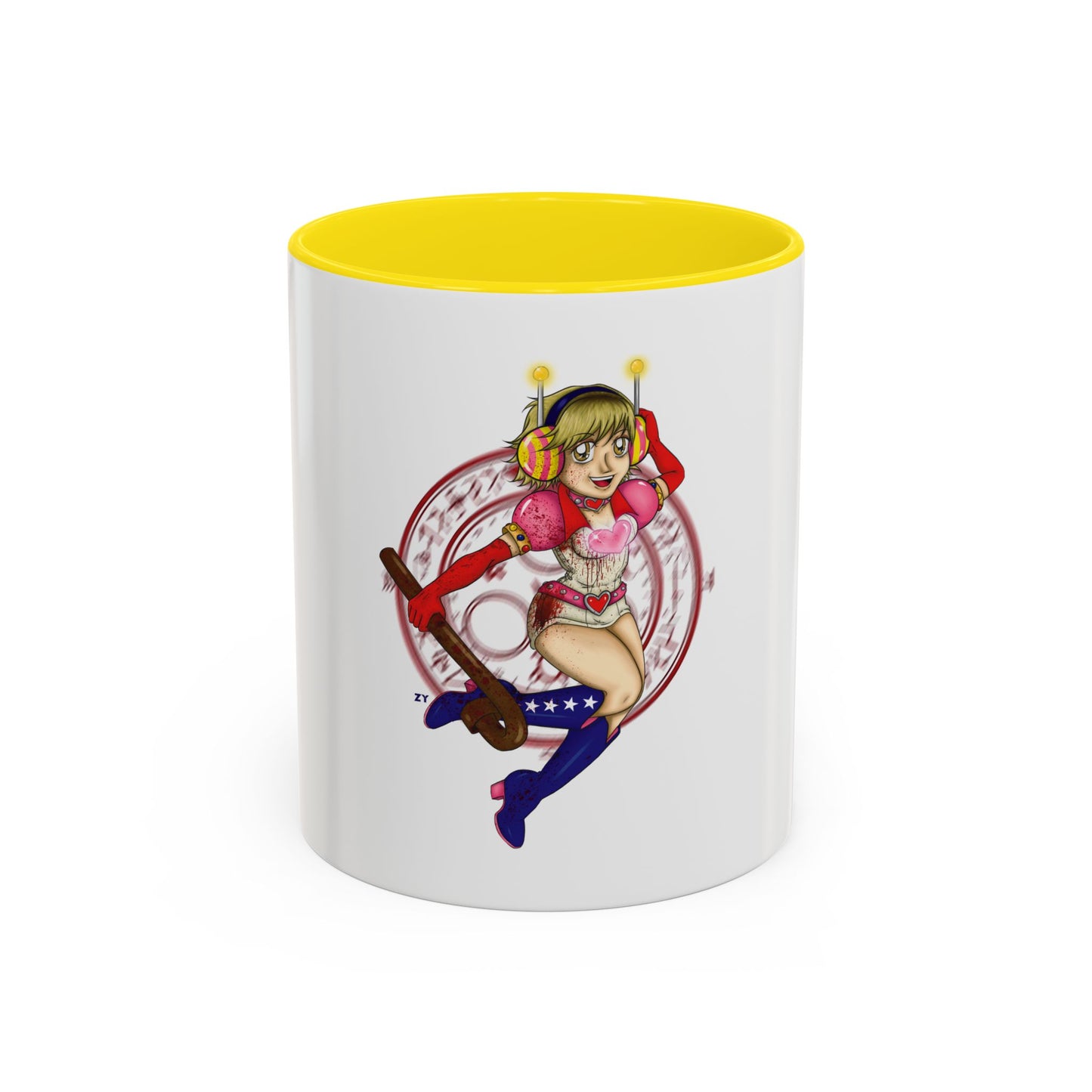 SH3 Princess Heart Heather Two-Tone Coffee Mugs, 15oz