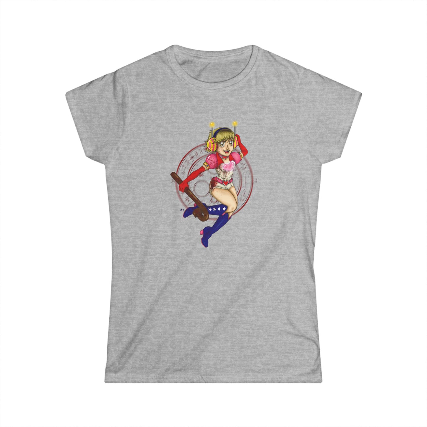 SH3 SD Princess Heart Heather Soft Style Ladies Tee