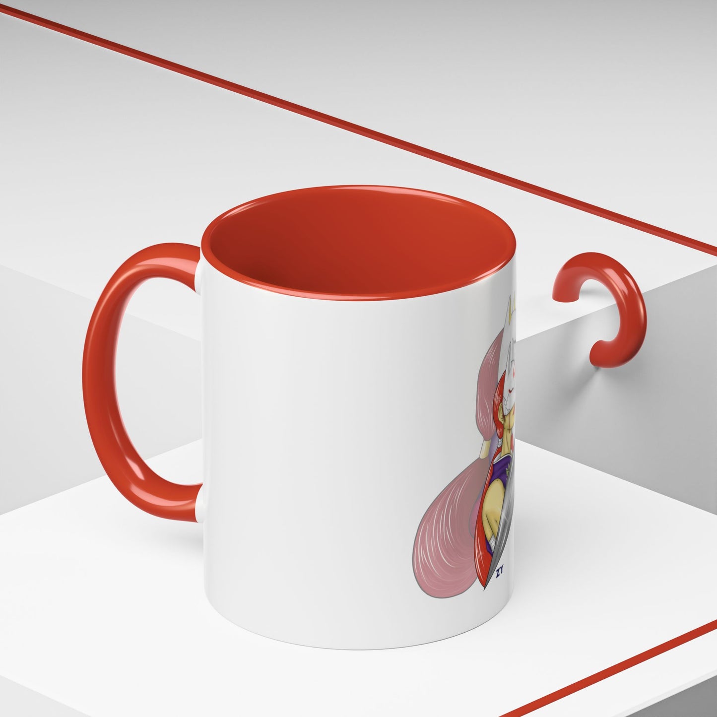 TEK Kunimitsu Two-Tone Coffee Mugs, 15oz