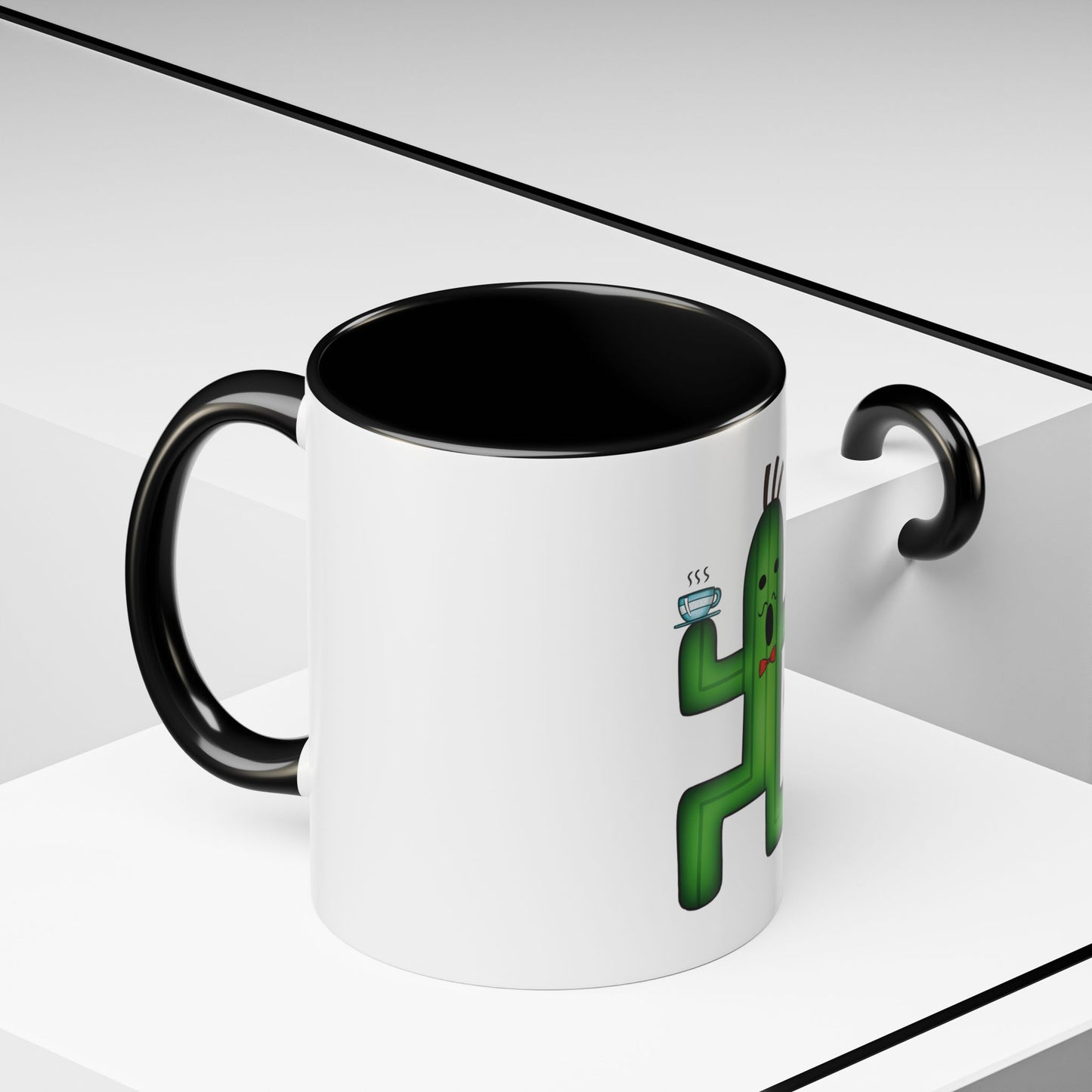 Cactaur Cup of Tea Two-Tone Coffee Mugs, 15oz