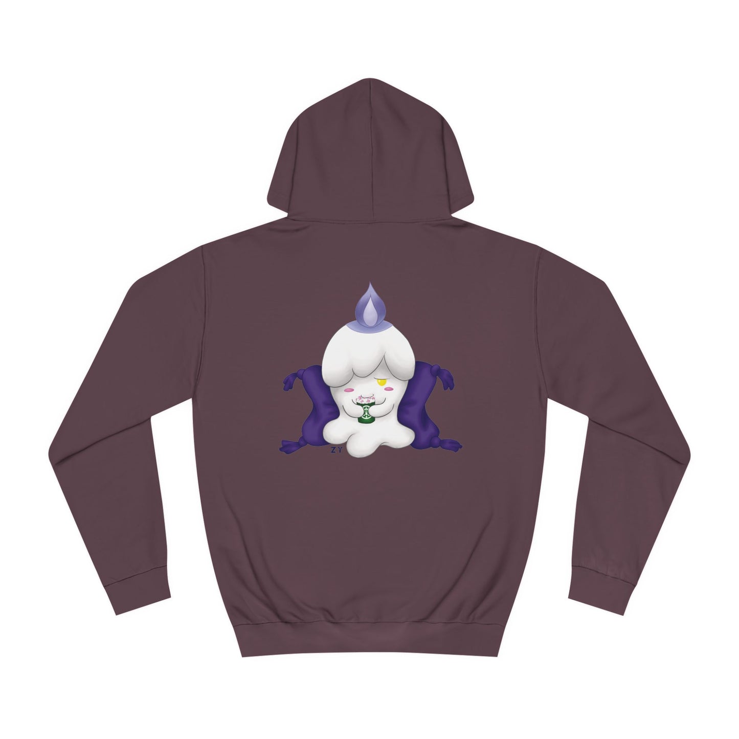 Ghost Monster Candle w/ Hot Chocolate Character Print Unisex Hoodie