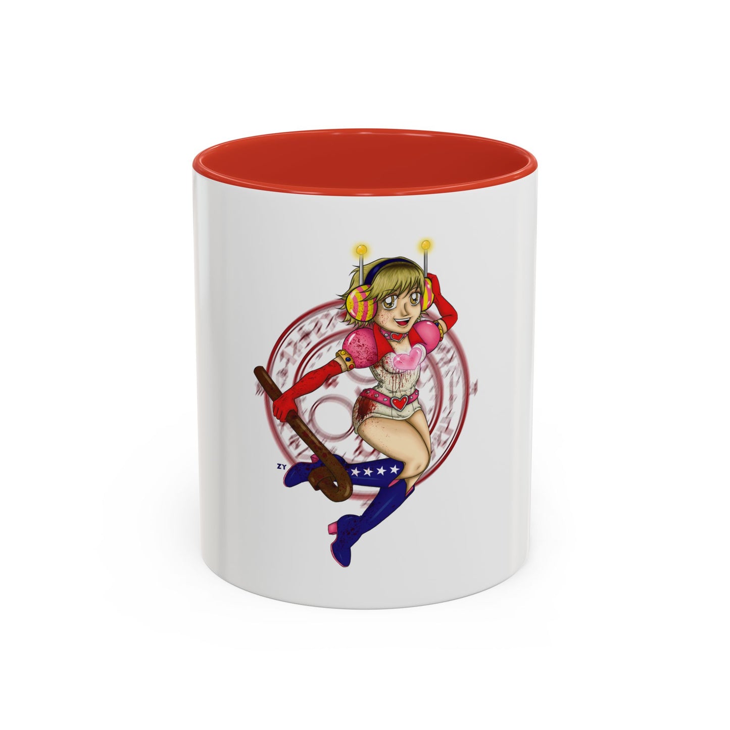 SH3 Princess Heart Heather Two-Tone Coffee Mugs, 15oz