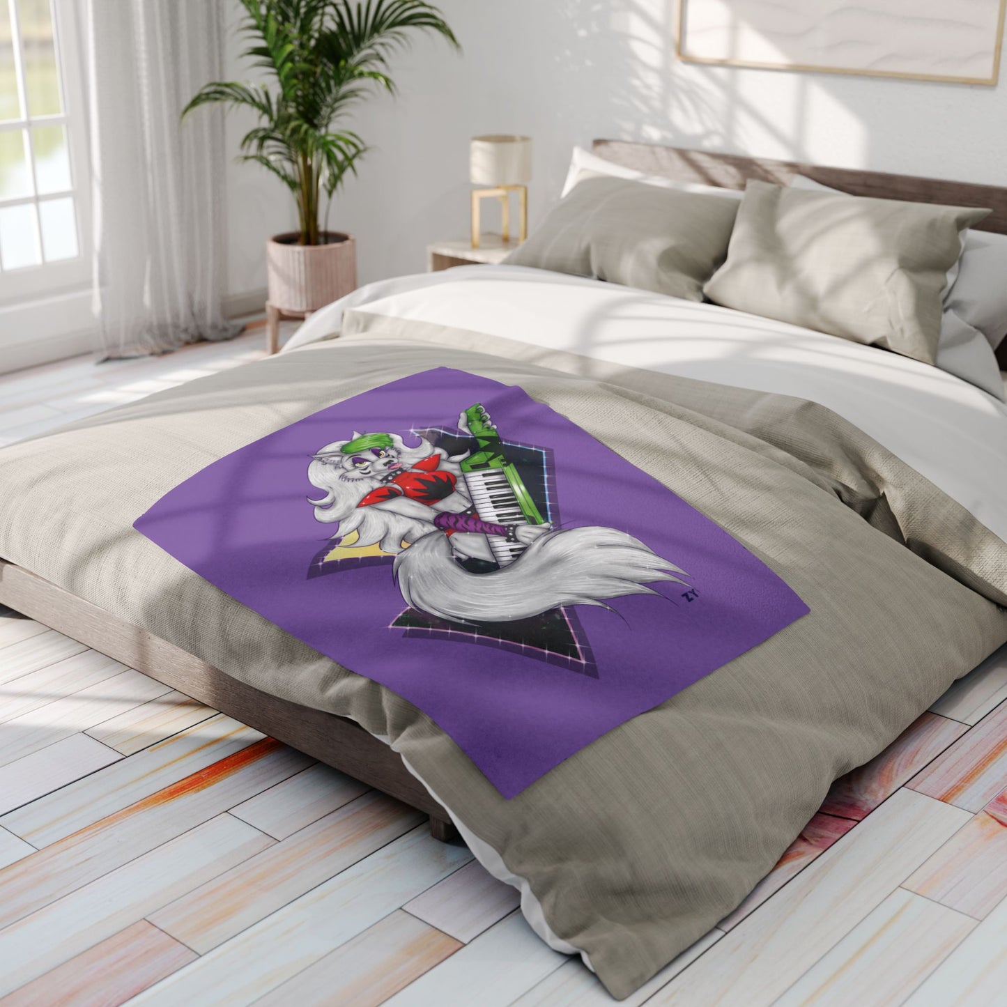 Roxy Rockstar Character Print Arctic Fleece Blanket