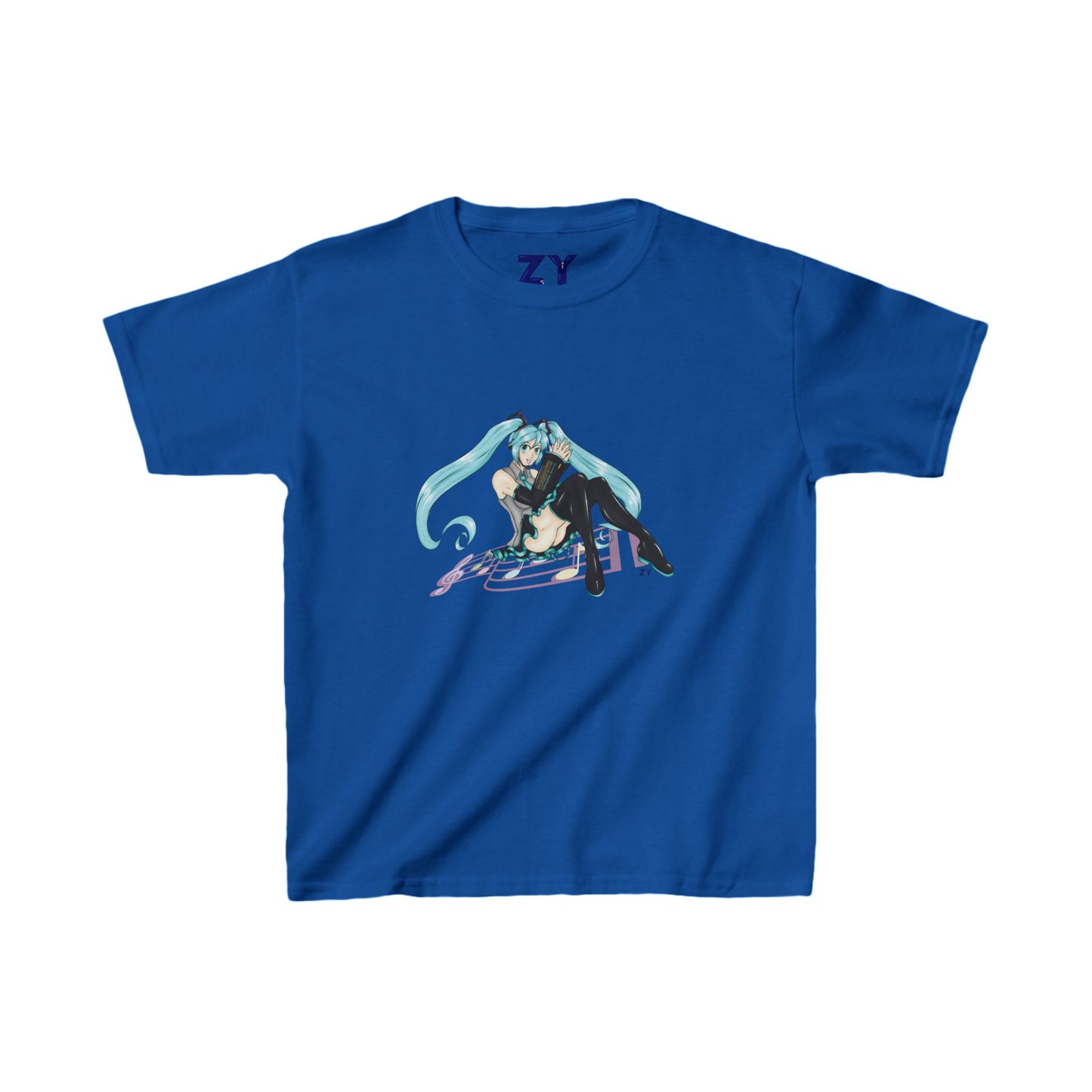 V: Miku Character Print Kid's Fine Jersey Tee