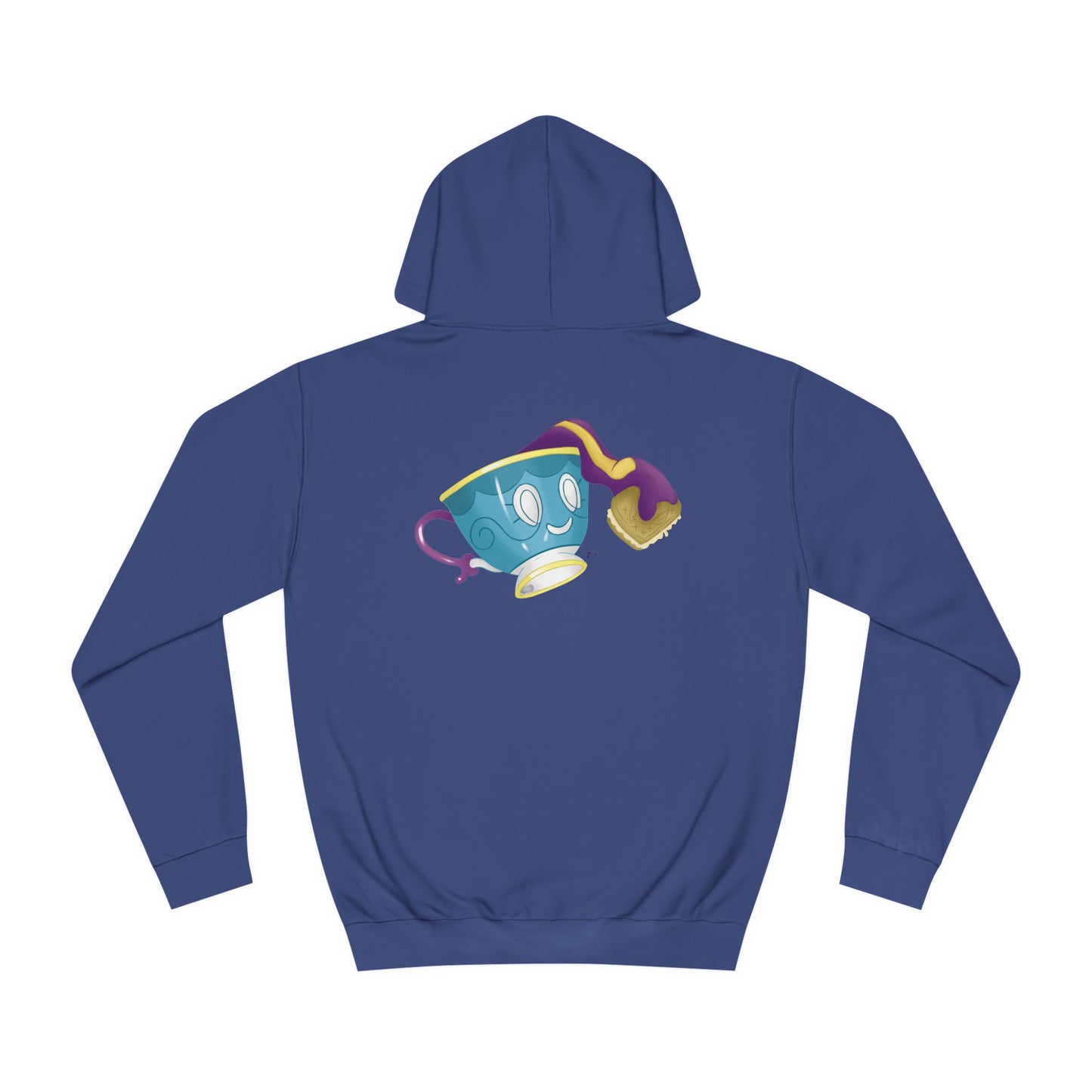 Ghostly Teacup w/ Biscuit Character Print Unisex Hoodie