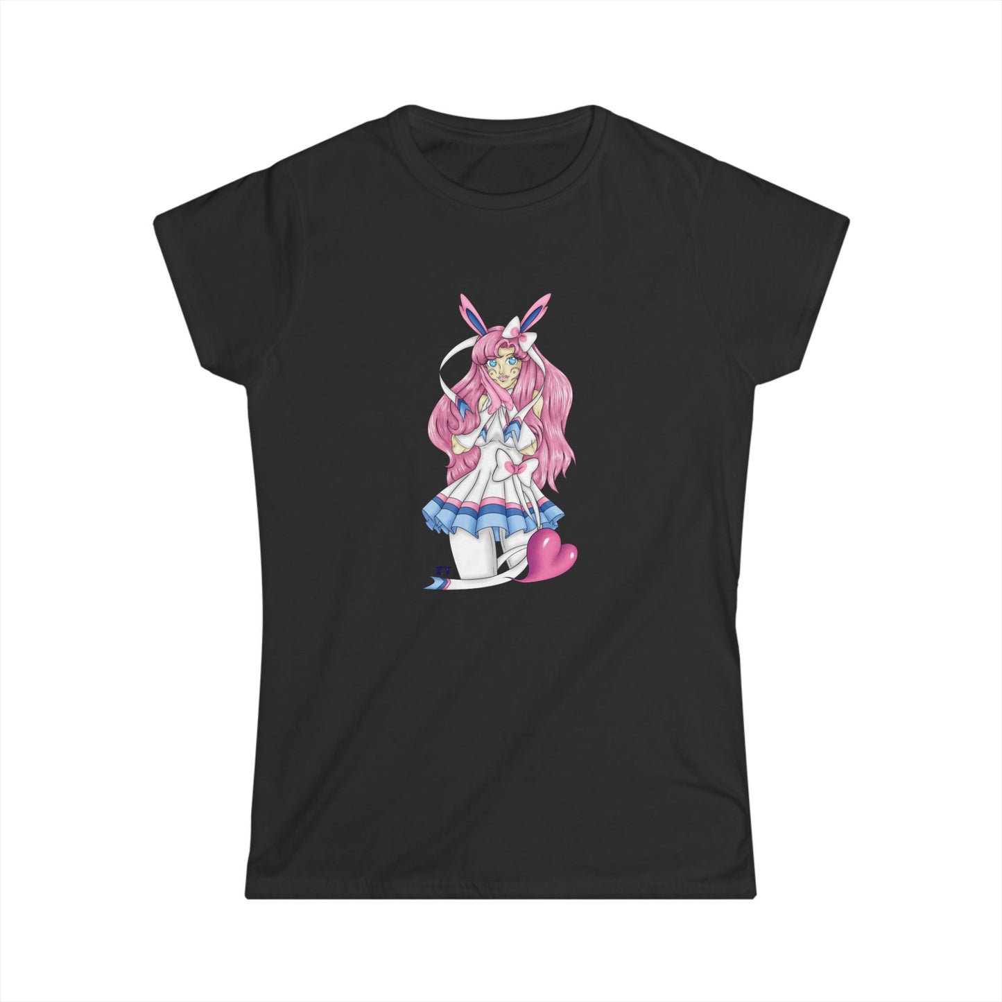 Sylve Girl Kawaii Interpretive Character Print Soft Style Ladies Tee
