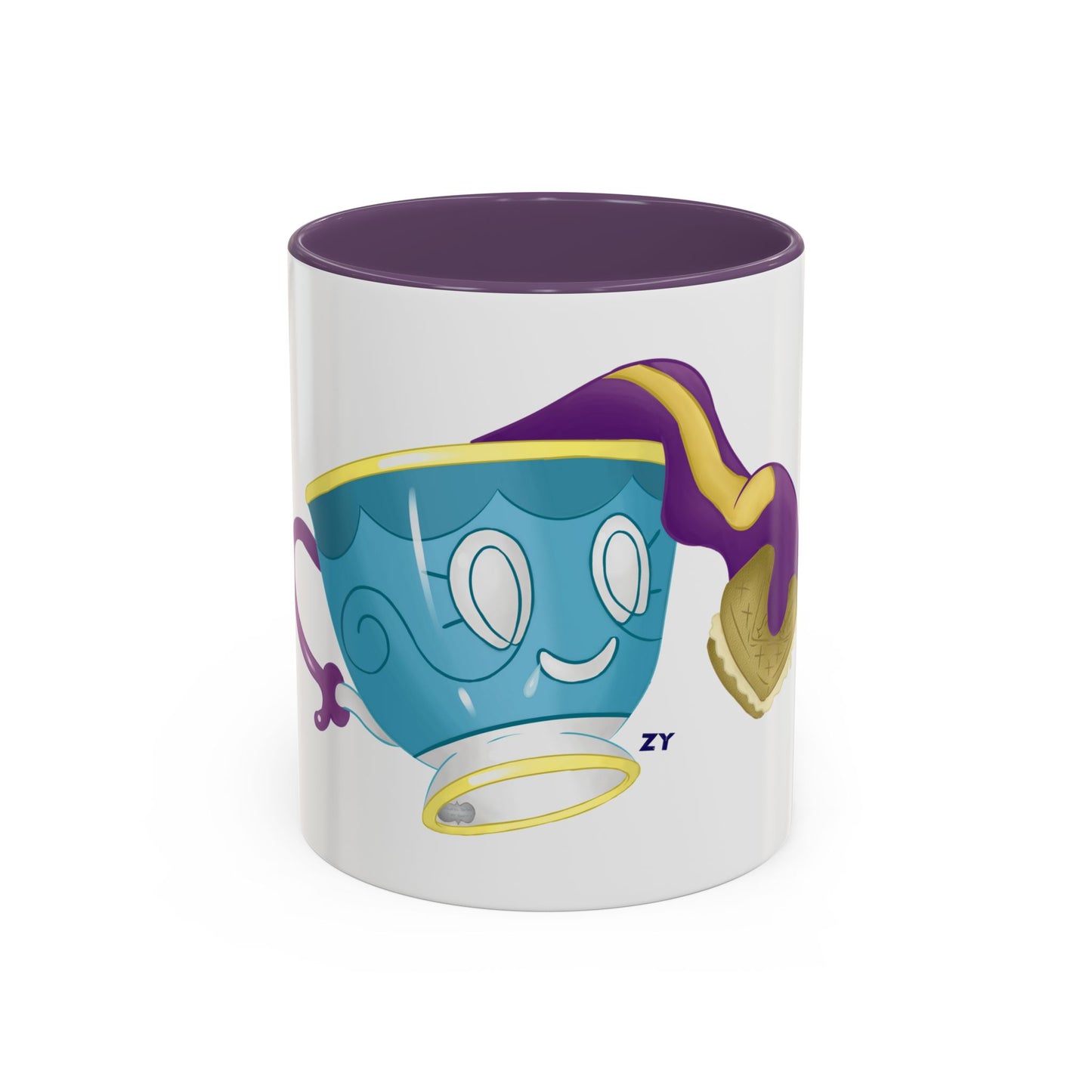 Ghostly Teacup w/ Biscuit Fanart Print OG Two-Tone Coffee Mugs, 15oz