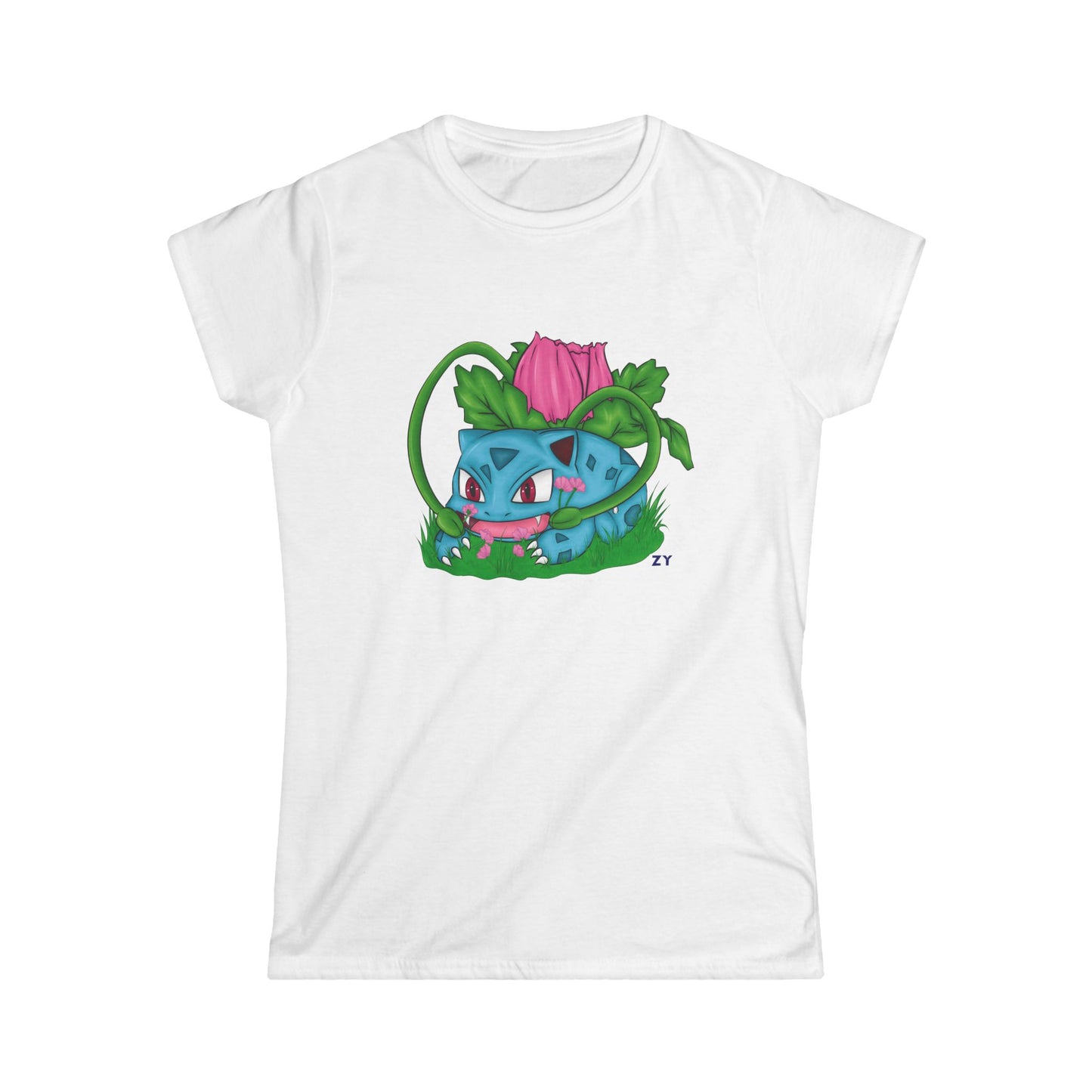 Pokesaur Fanart Soft Style Ladies Tee