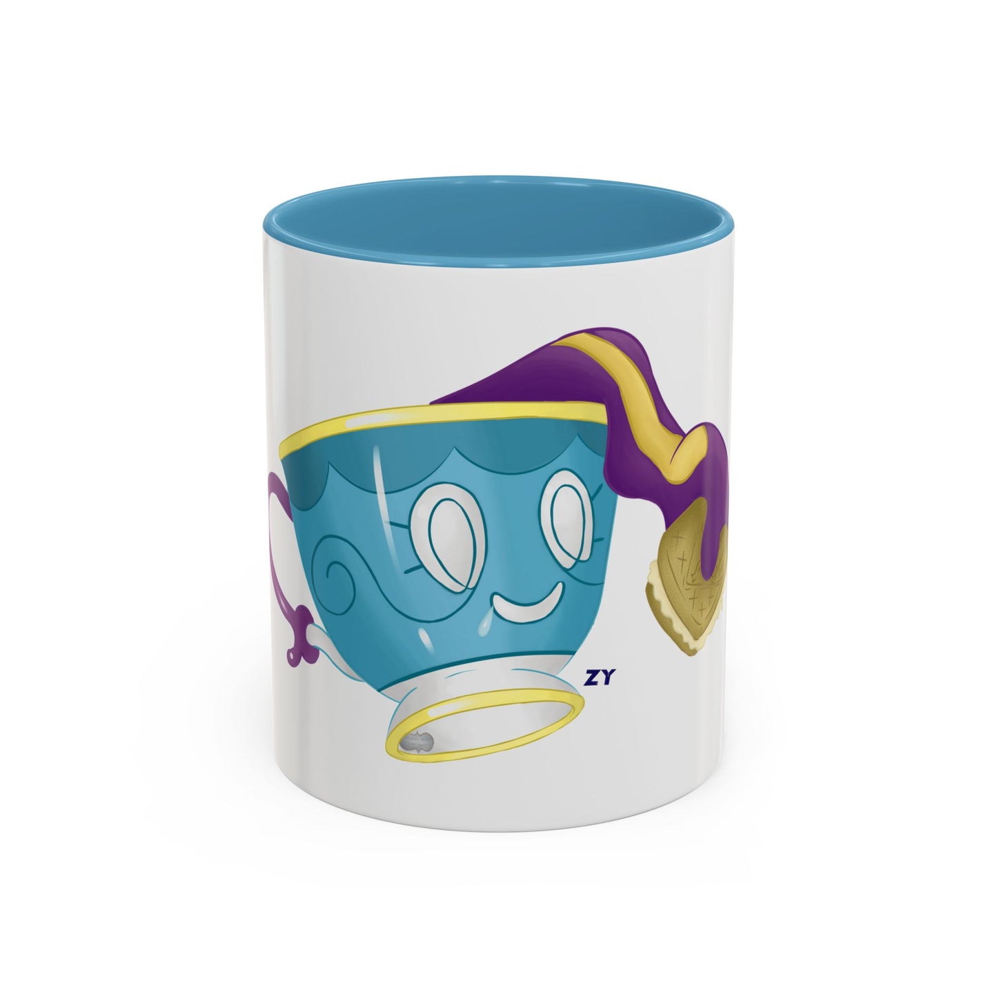 Ghostly Teacup w/ Biscuit Fanart Print OG Two-Tone Coffee Mugs, 15oz