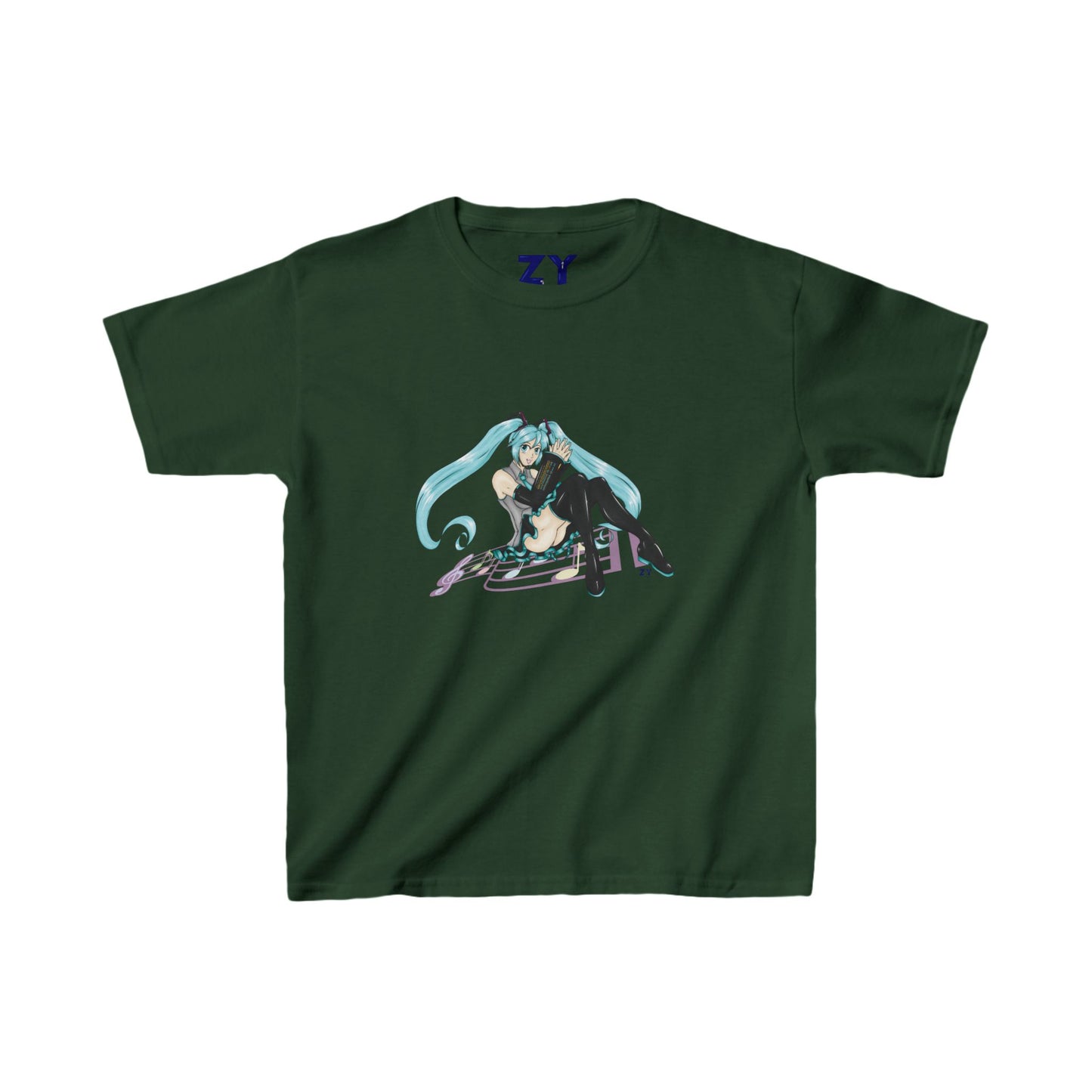 V: Miku Character Print Kid's Fine Jersey Tee