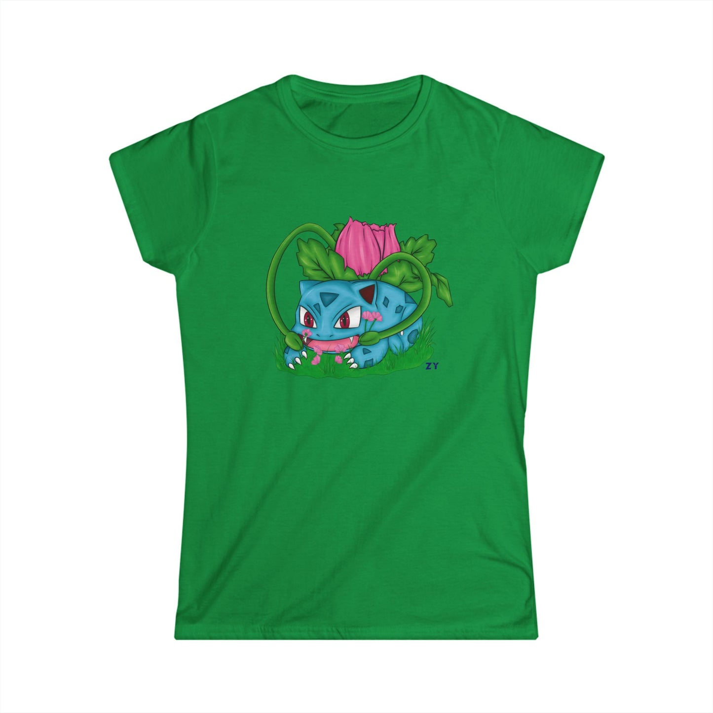 Pokesaur Fanart Soft Style Ladies Tee