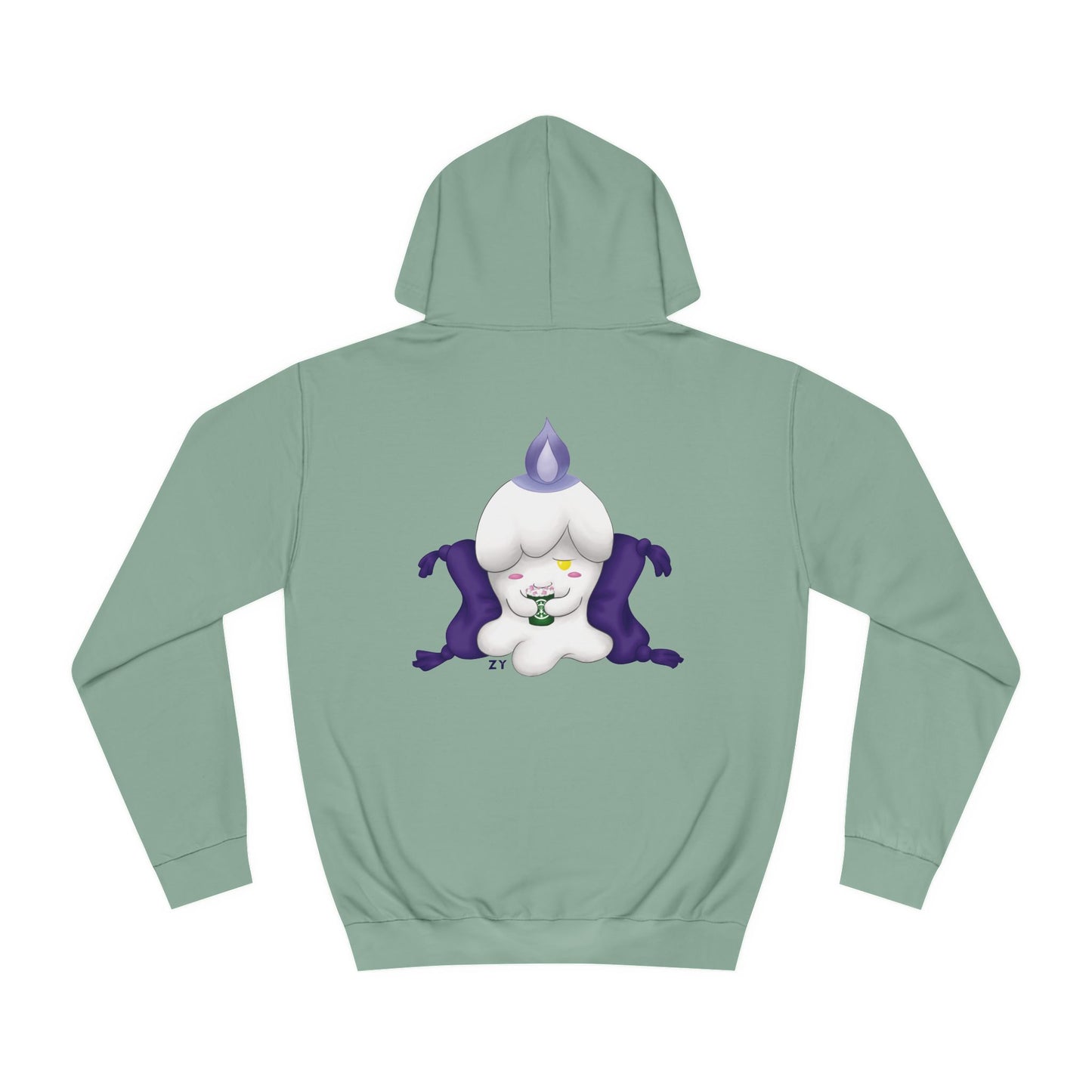 Ghost Monster Candle w/ Hot Chocolate Character Print Unisex Hoodie