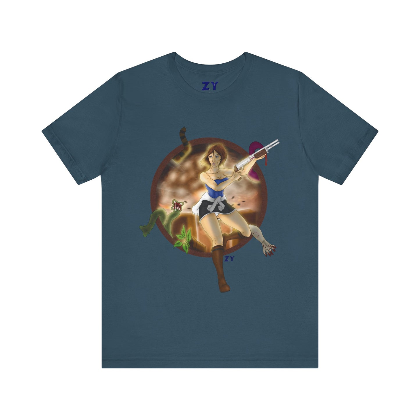 OG RE3 Jill Last Escape Character Print Fanart Unisex Jersey Short Sleeve Tee