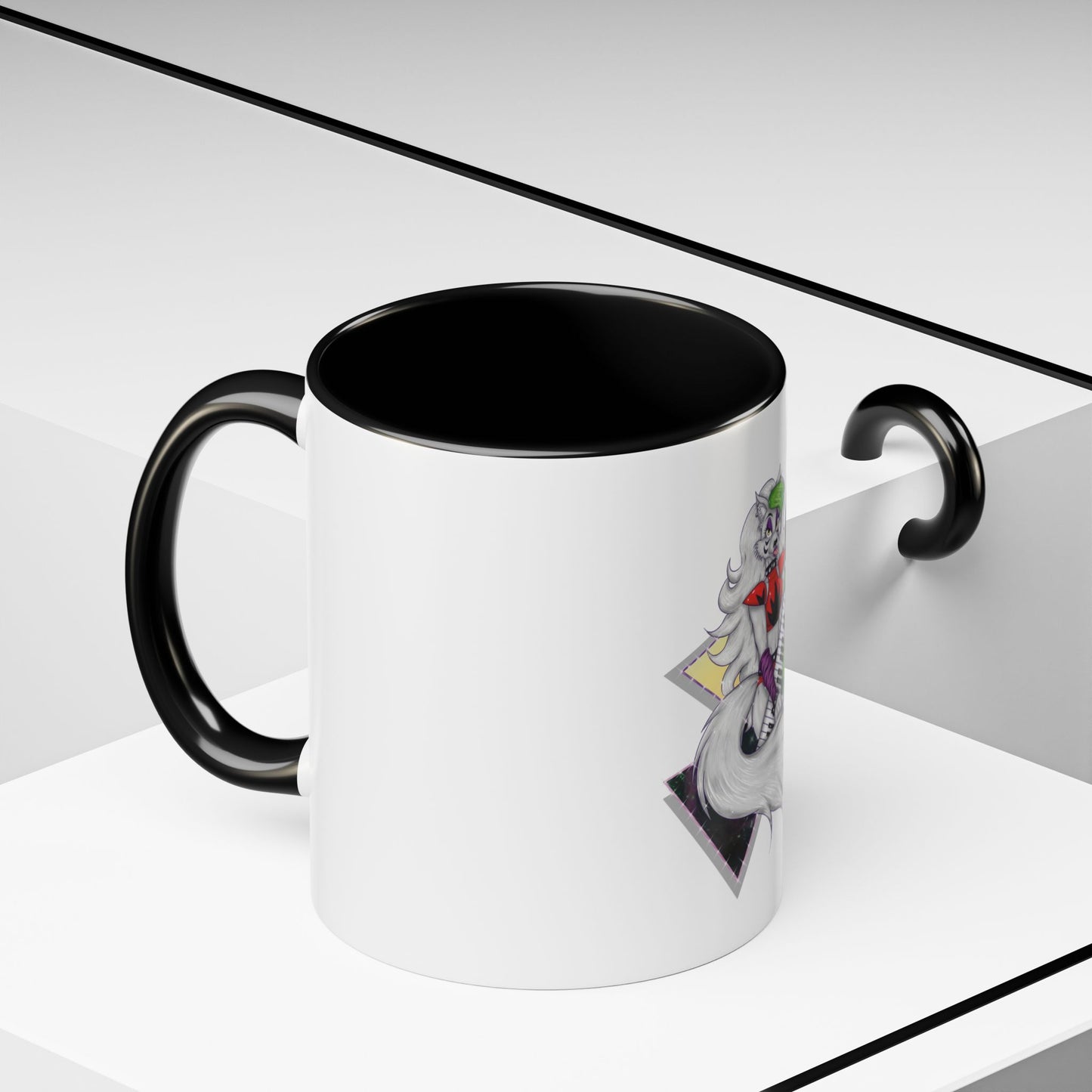 Roxy Rockstar Character Print OG Two-Tone Coffee Mugs, 15oz