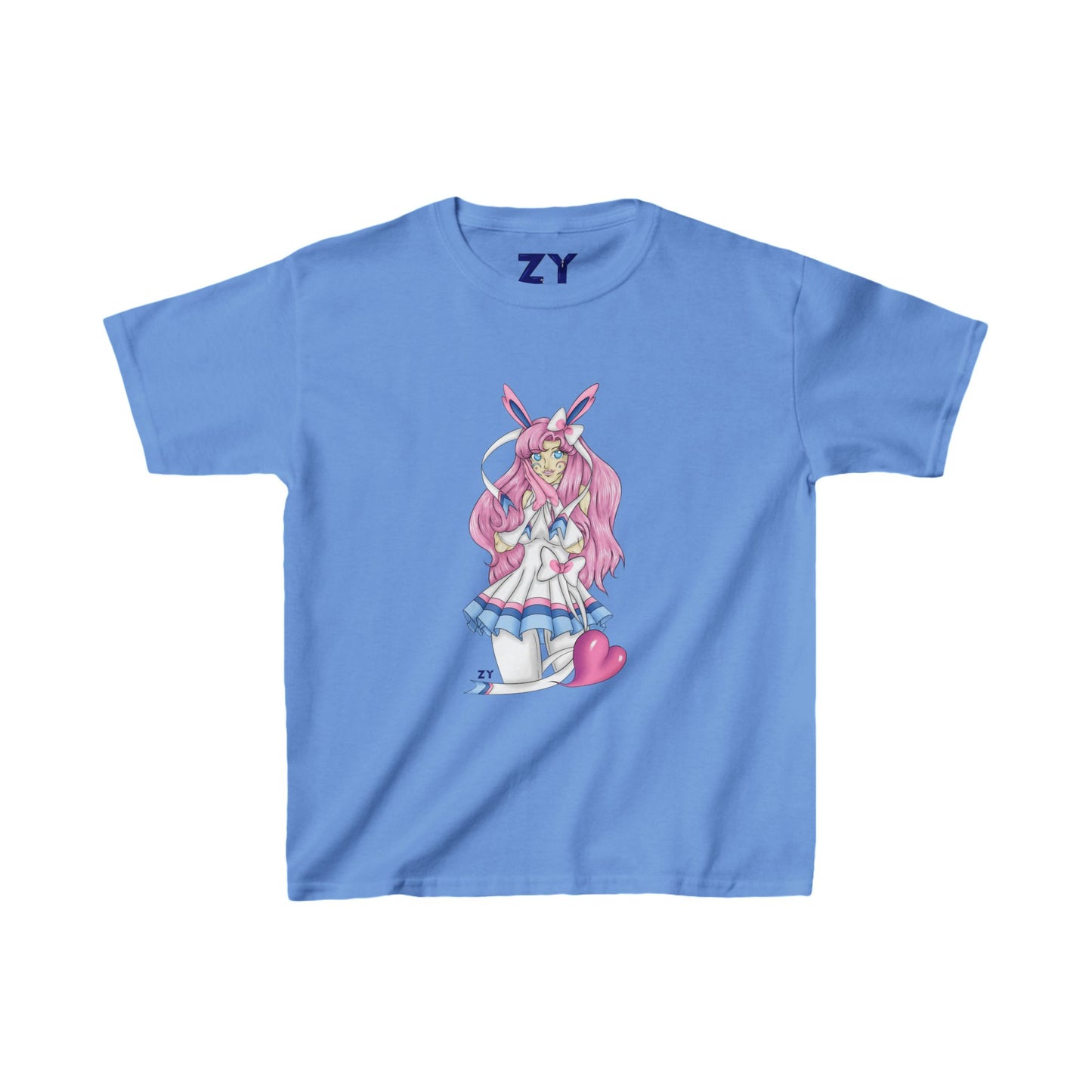 Sylve Girl Kawaii Interpretive Character Print Kid's Fine Jersey Tee