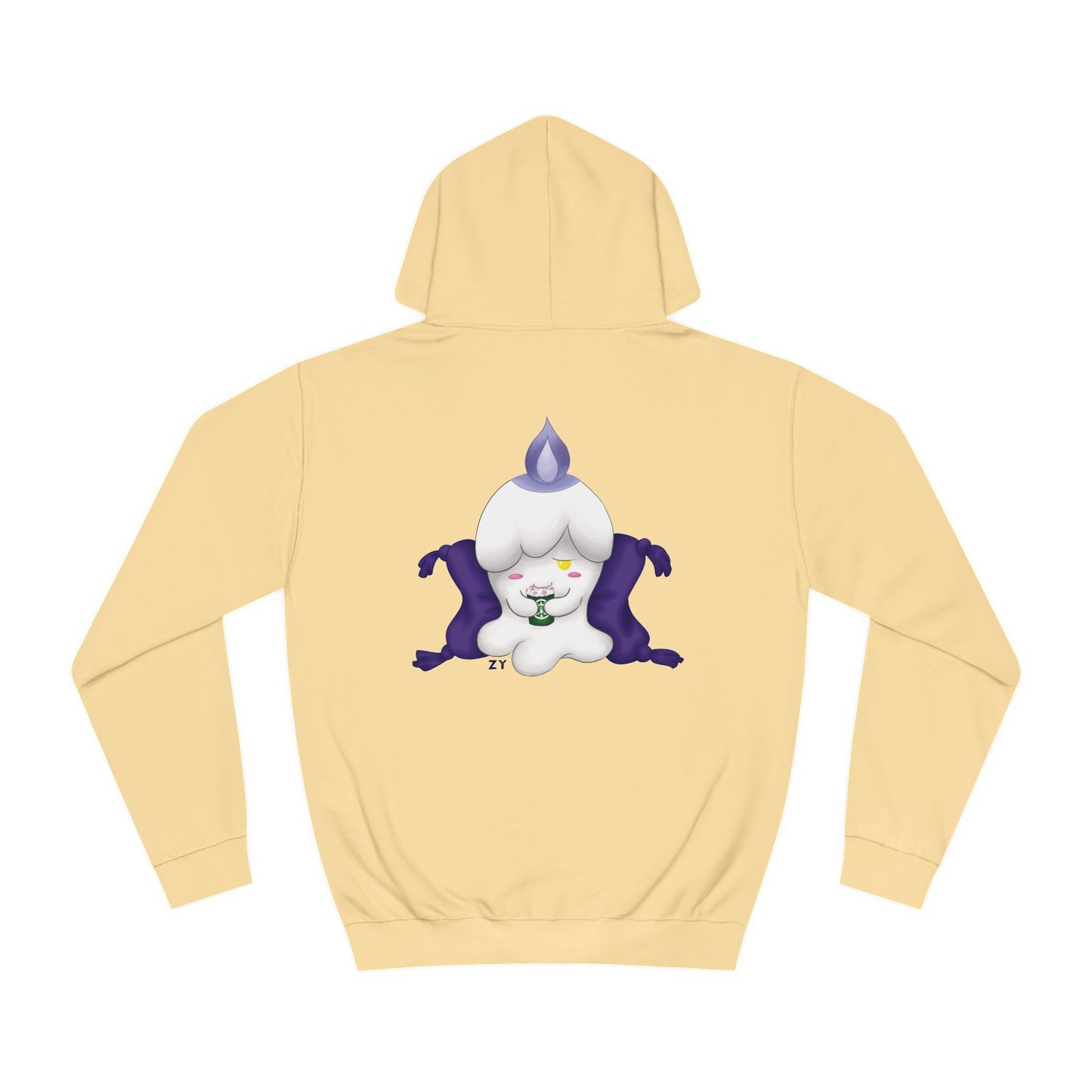 Ghost Monster Candle w/ Hot Chocolate Character Print Unisex Hoodie