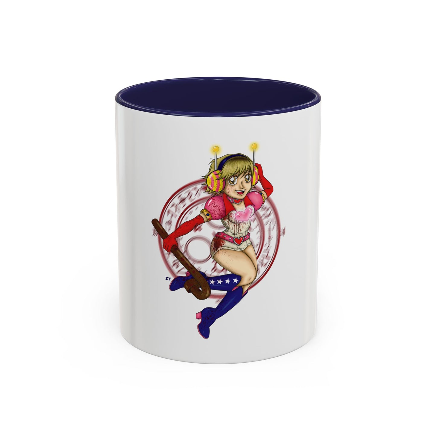 SH3 Princess Heart Heather Two-Tone Coffee Mugs, 15oz