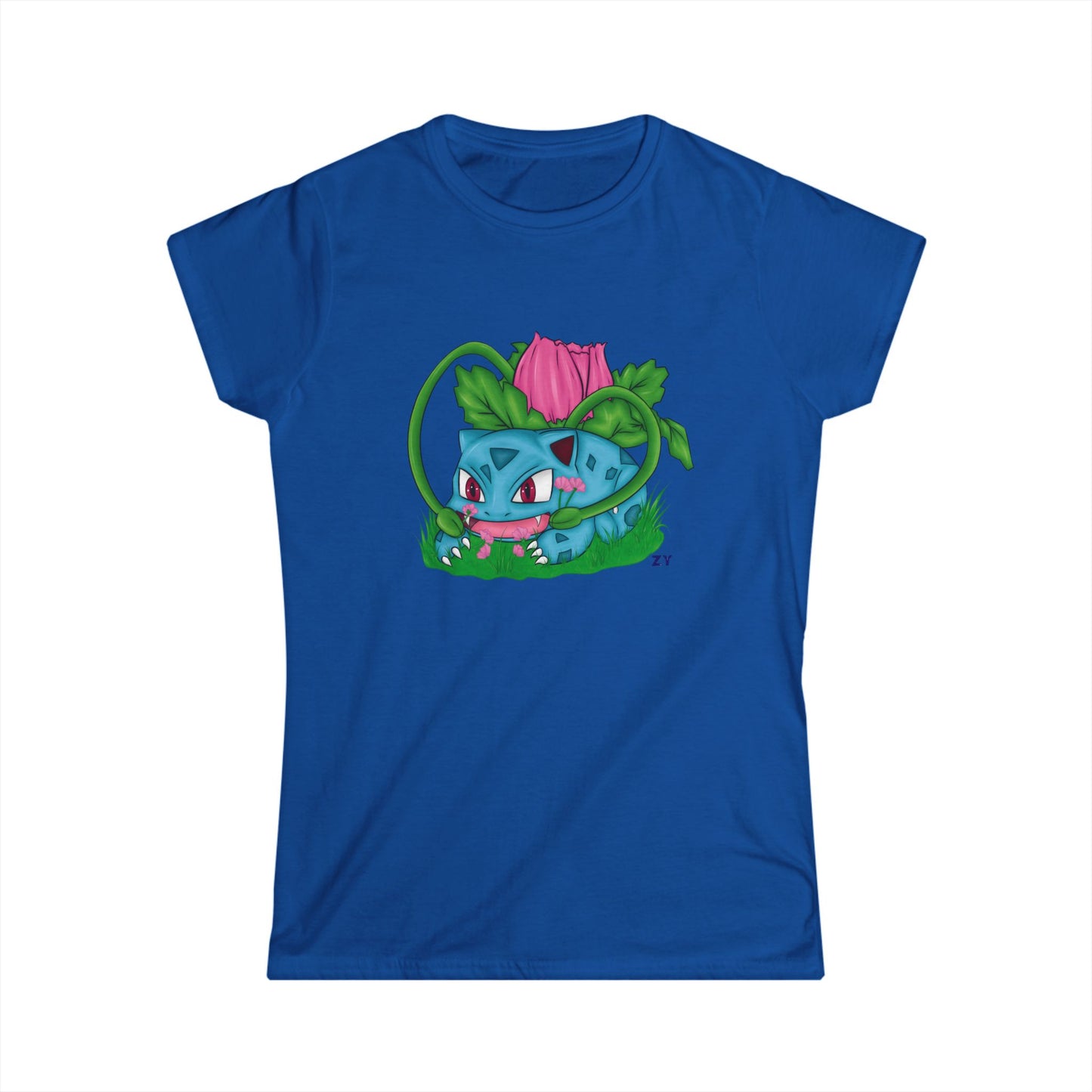 Pokesaur Fanart Soft Style Ladies Tee