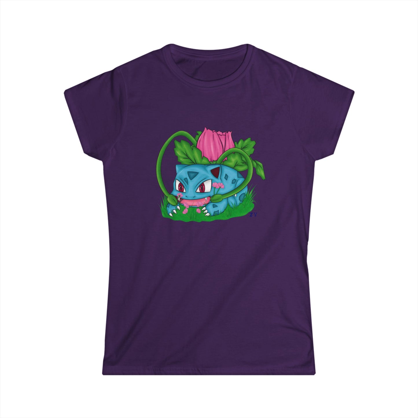 Pokesaur Fanart Soft Style Ladies Tee