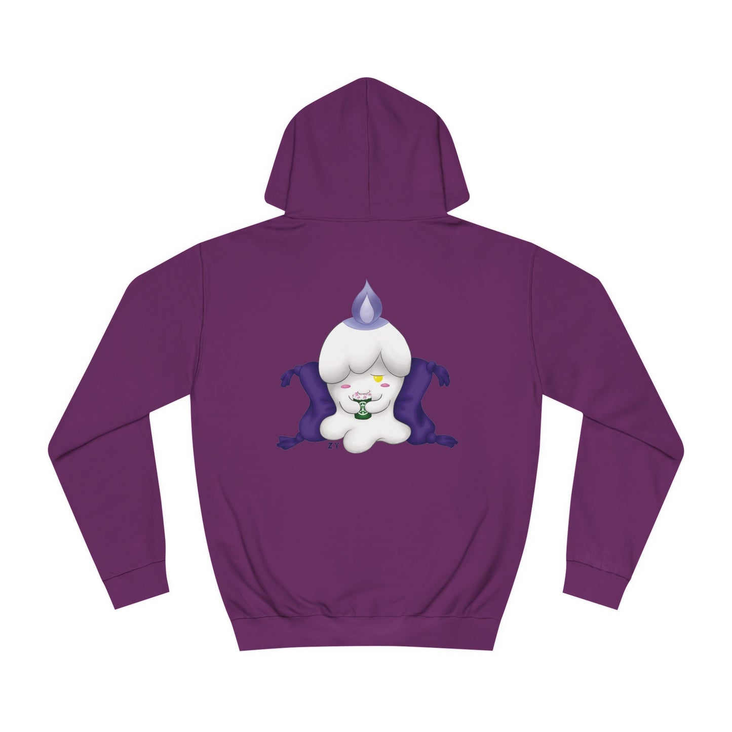 Ghost Monster Candle w/ Hot Chocolate Character Print Unisex Hoodie