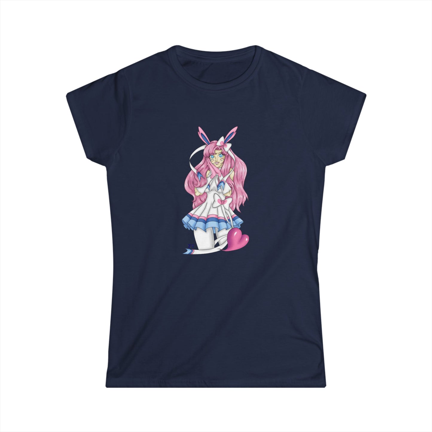 Sylve Girl Kawaii Interpretive Character Print Soft Style Ladies Tee