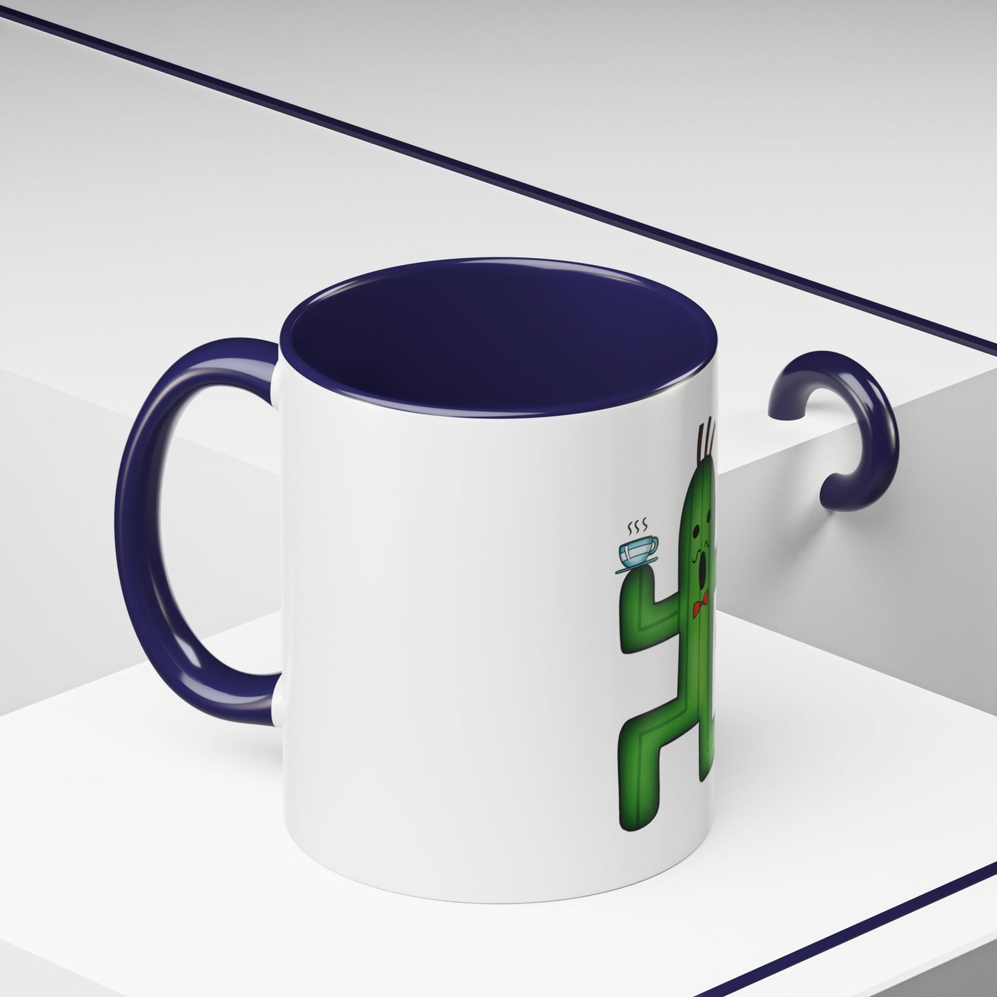 Cactaur Cup of Tea Two-Tone Coffee Mugs, 15oz