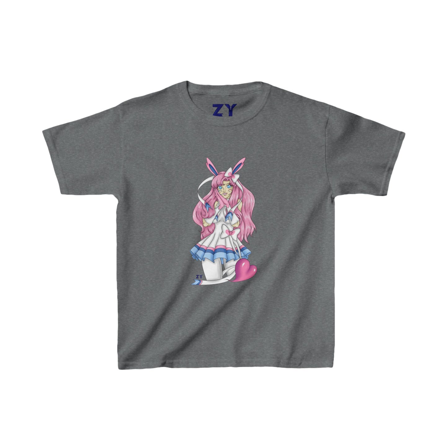 Sylve Girl Kawaii Interpretive Character Print Kid's Fine Jersey Tee
