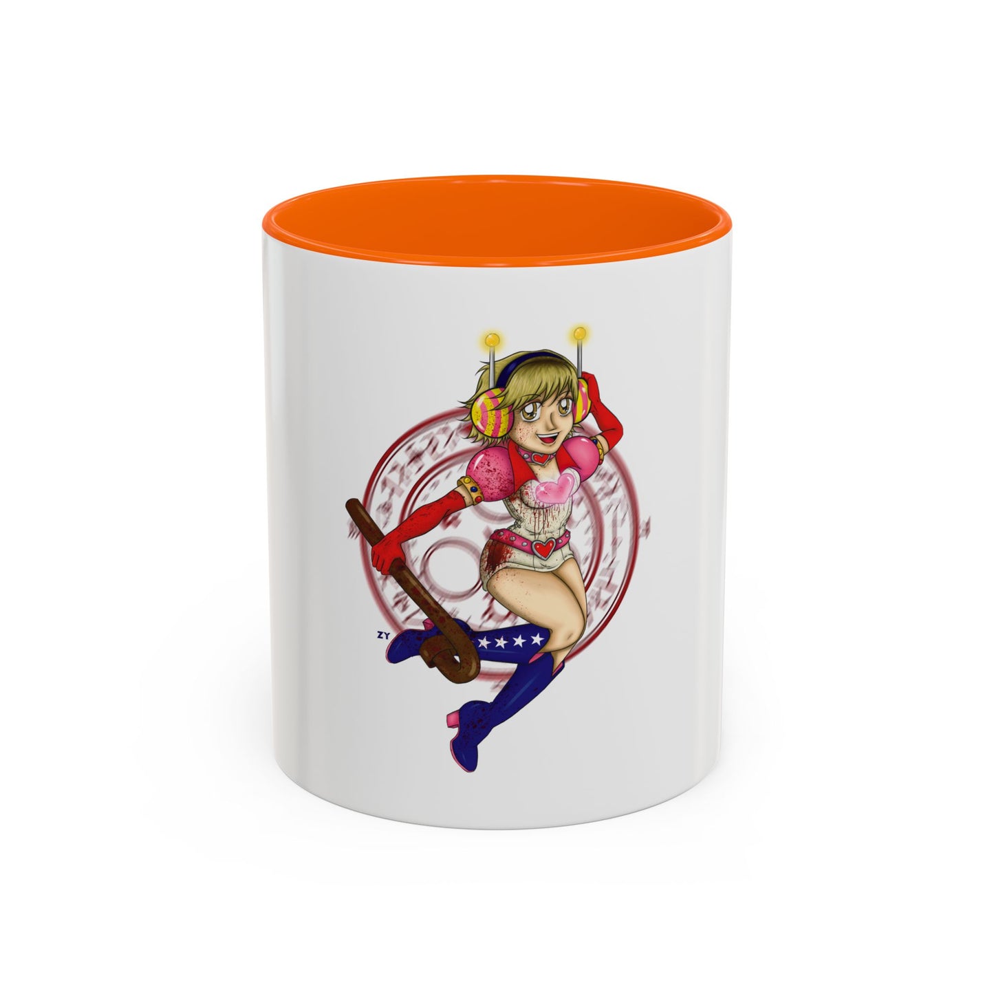 SH3 Princess Heart Heather Two-Tone Coffee Mugs, 15oz