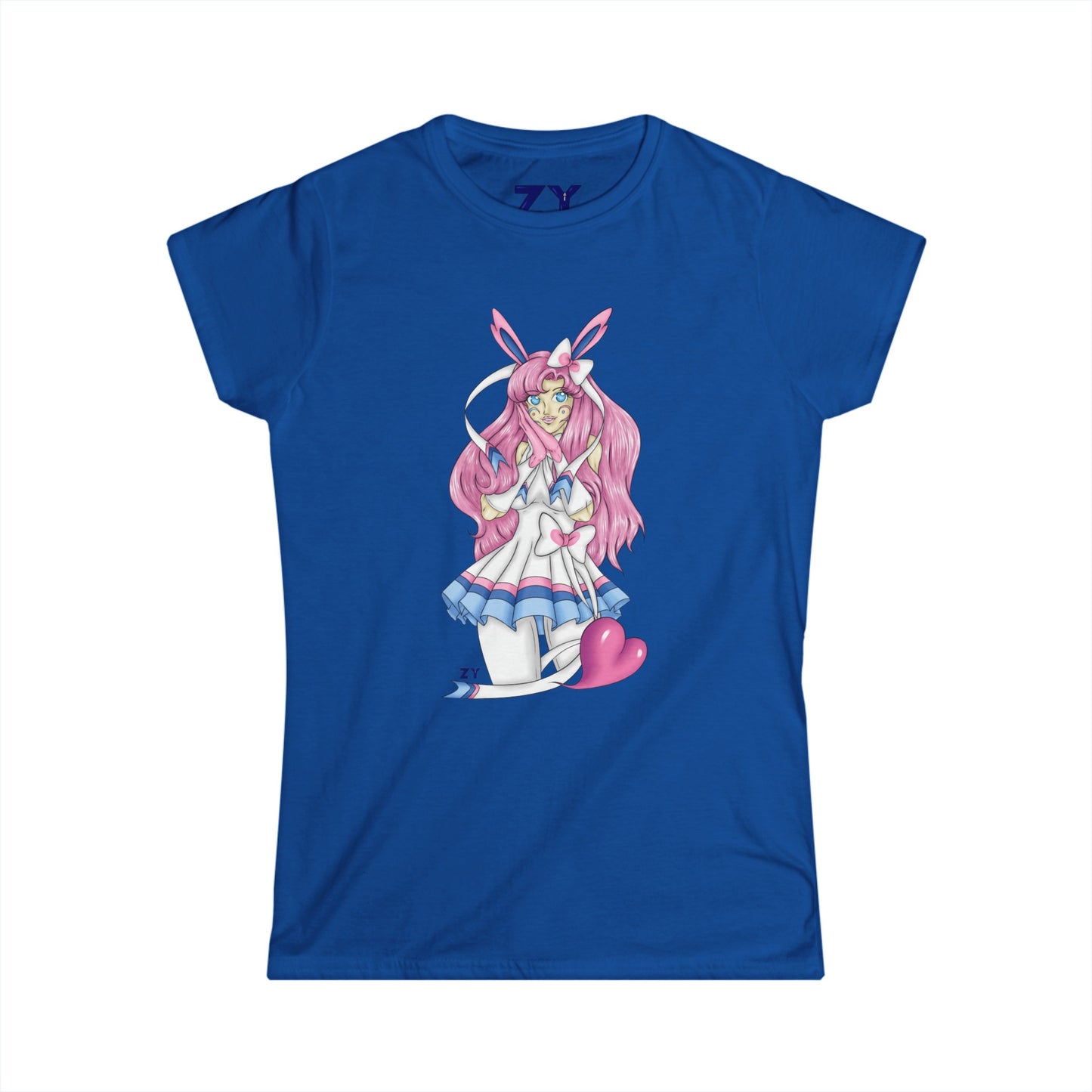 Sylve Girl Kawaii Interpretive Character Print Soft Style Ladies Tee