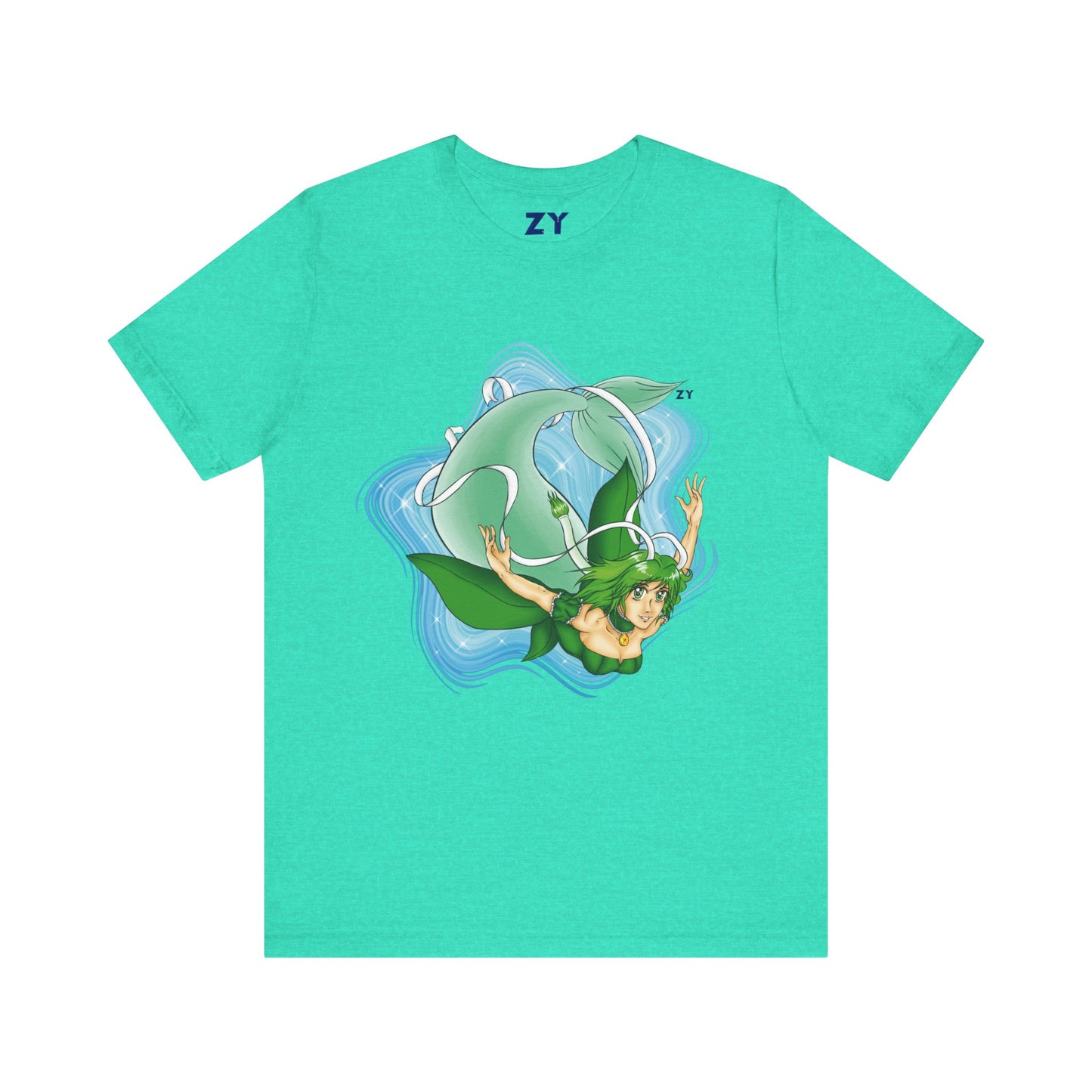 Mew Lettuce Mermaid Fanart Print Unisex Jersey Short Sleeve Tee