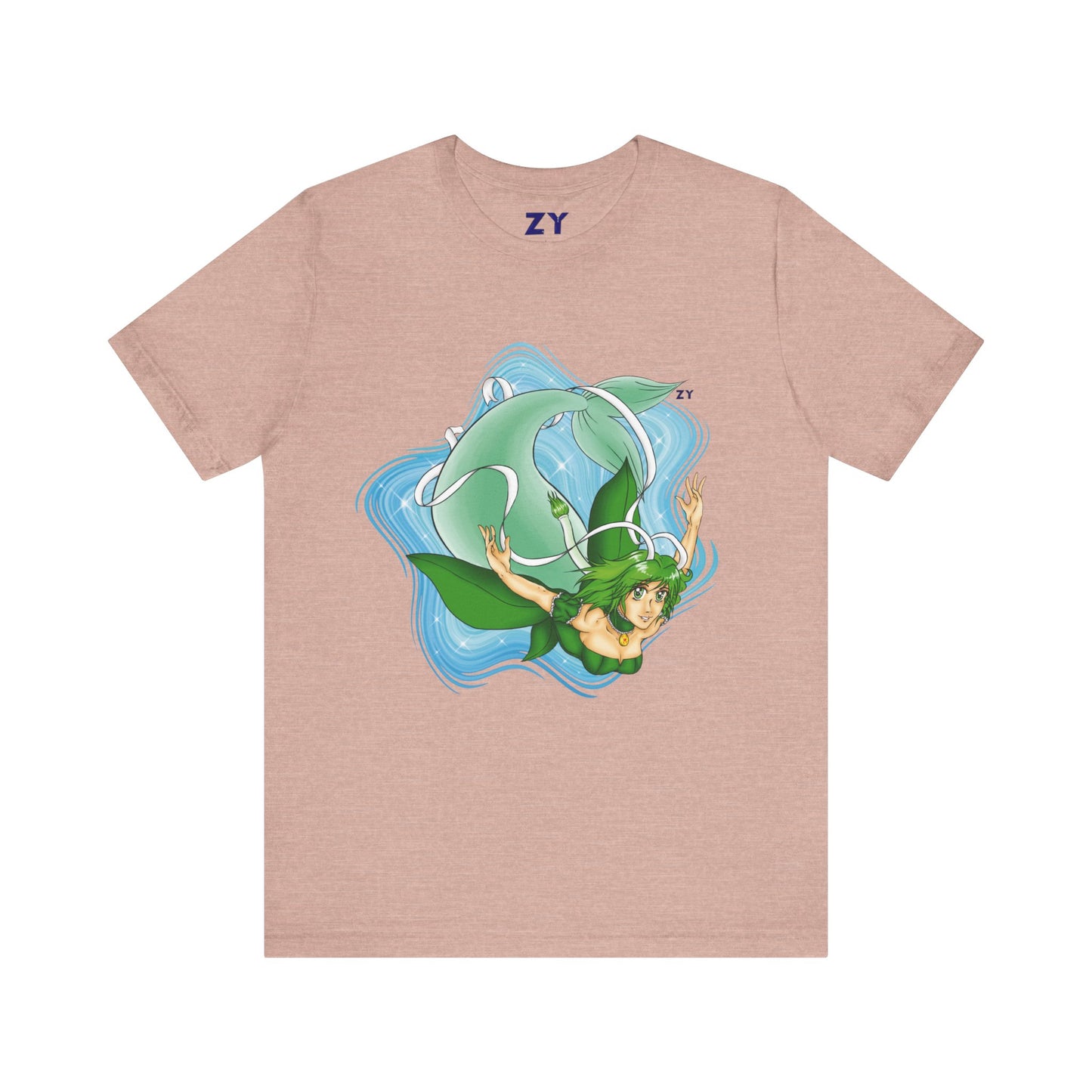 Mew Lettuce Mermaid Fanart Print Unisex Jersey Short Sleeve Tee