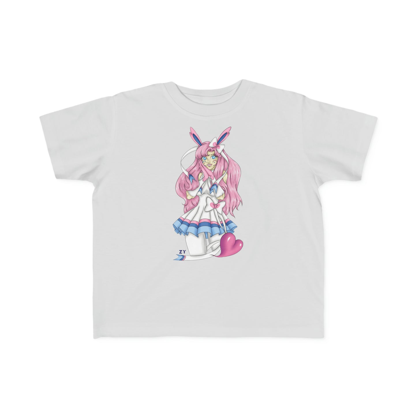 Sylve Girl Kawaii Interpretive Character Print Kid's Fine Jersey Tee